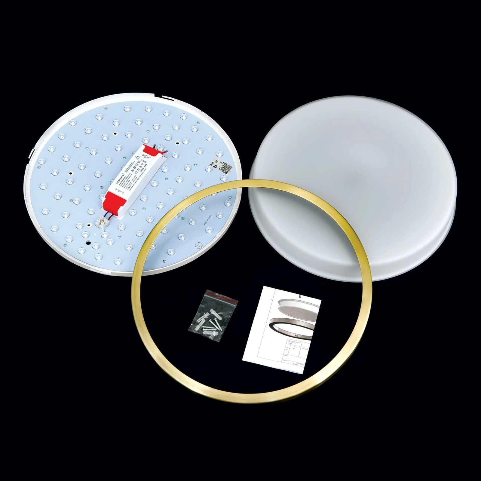 LED plafonska lampa LEROX, antik mesing, Ø 40 cm - 8