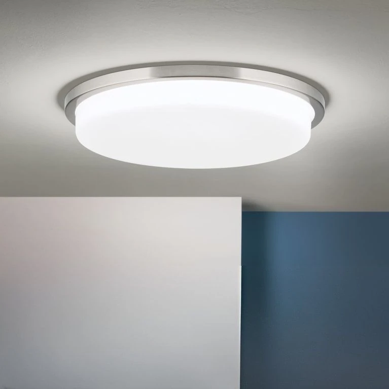 LED plafonska lampa LEROX, saten hrom, Ø 40 cm - 1