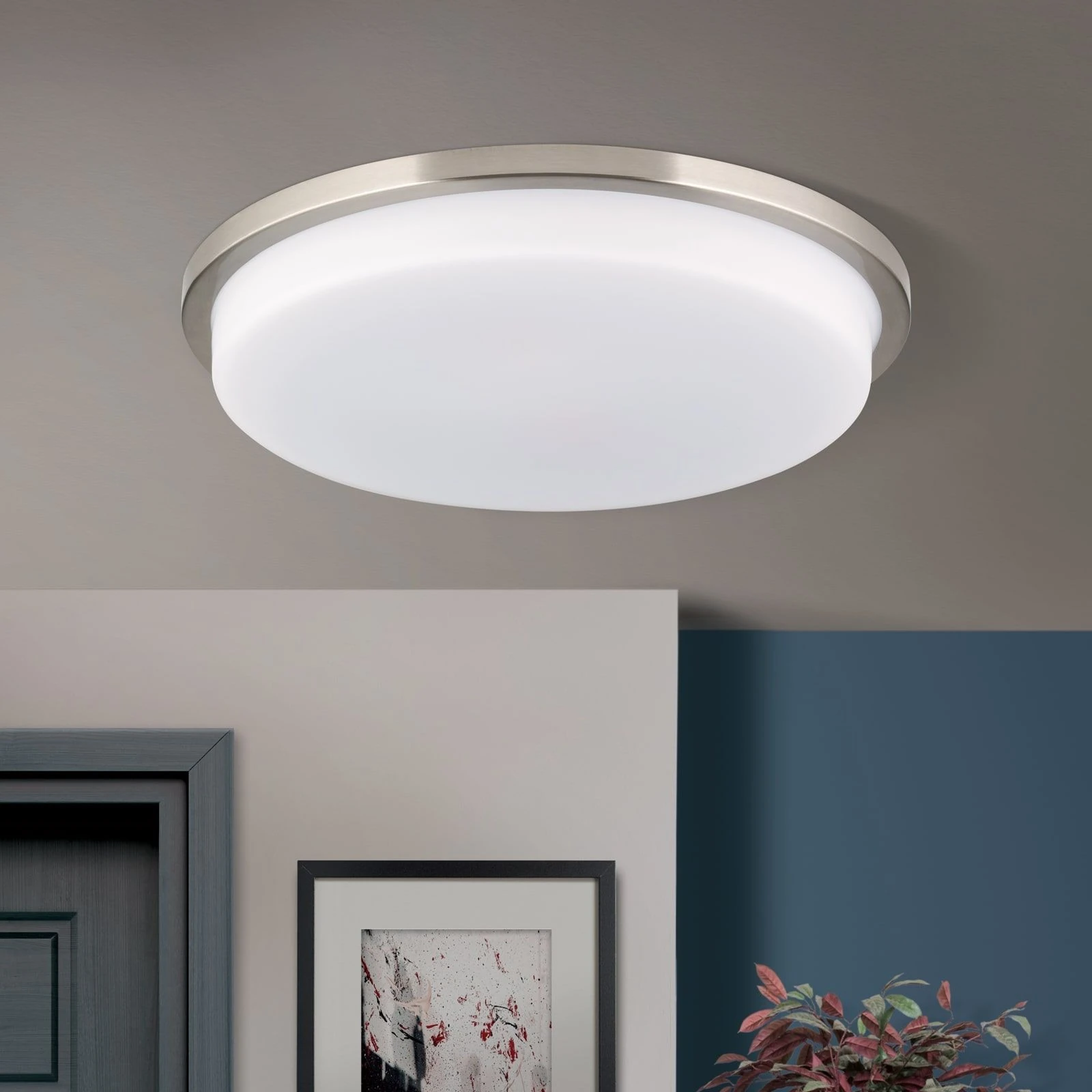 LED plafonska lampa LEROX, saten hrom, Ø 40 cm - 3