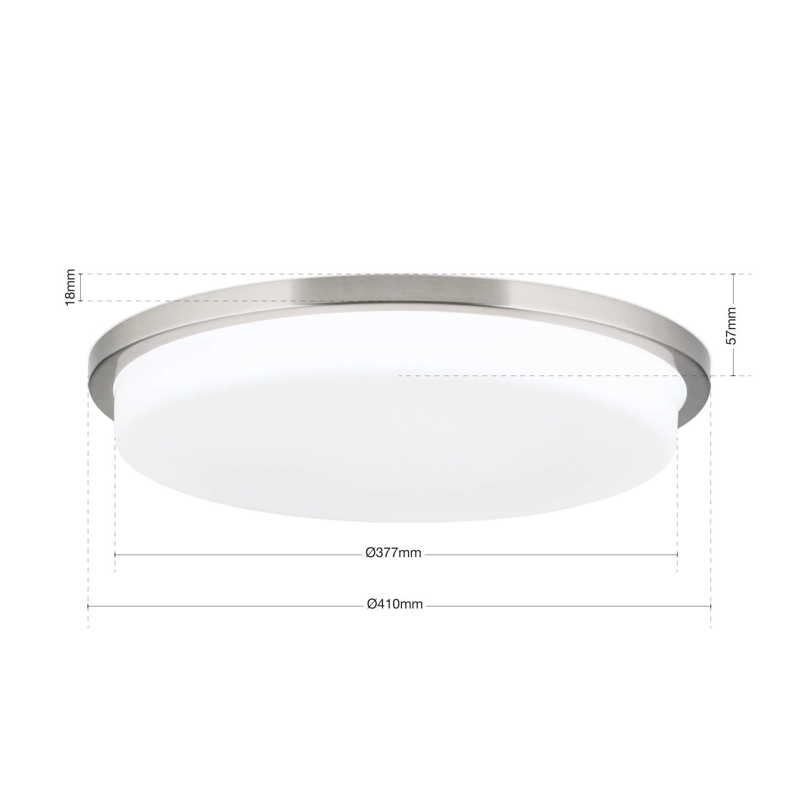 LED plafonska lampa LEROX, saten hrom, Ø 40 cm - 7