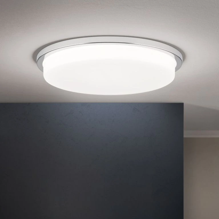 LED plafonska lampa LEROX, hrom, Ø 40 cm - 1