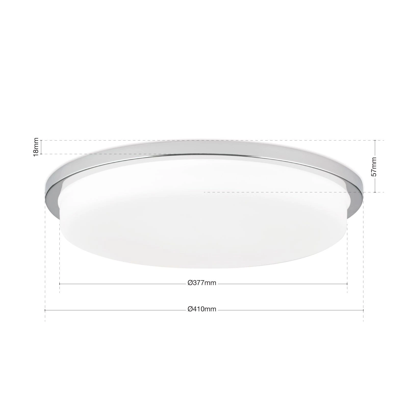 LED plafonska lampa LEROX, hrom, Ø 40 cm - 7