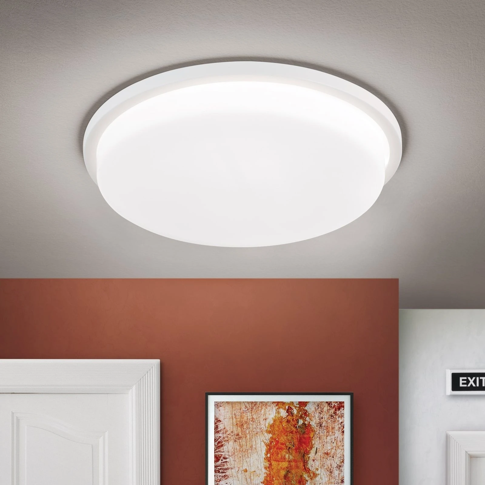 LED plafonska lampa LEROX, bela, Ø 40 cm - 2