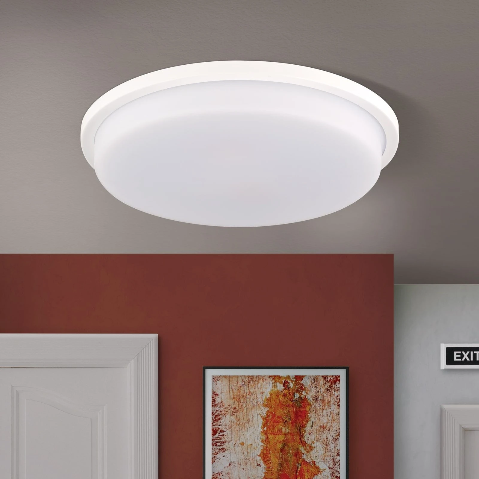 LED plafonska lampa LEROX, bela, Ø 40 cm - 3