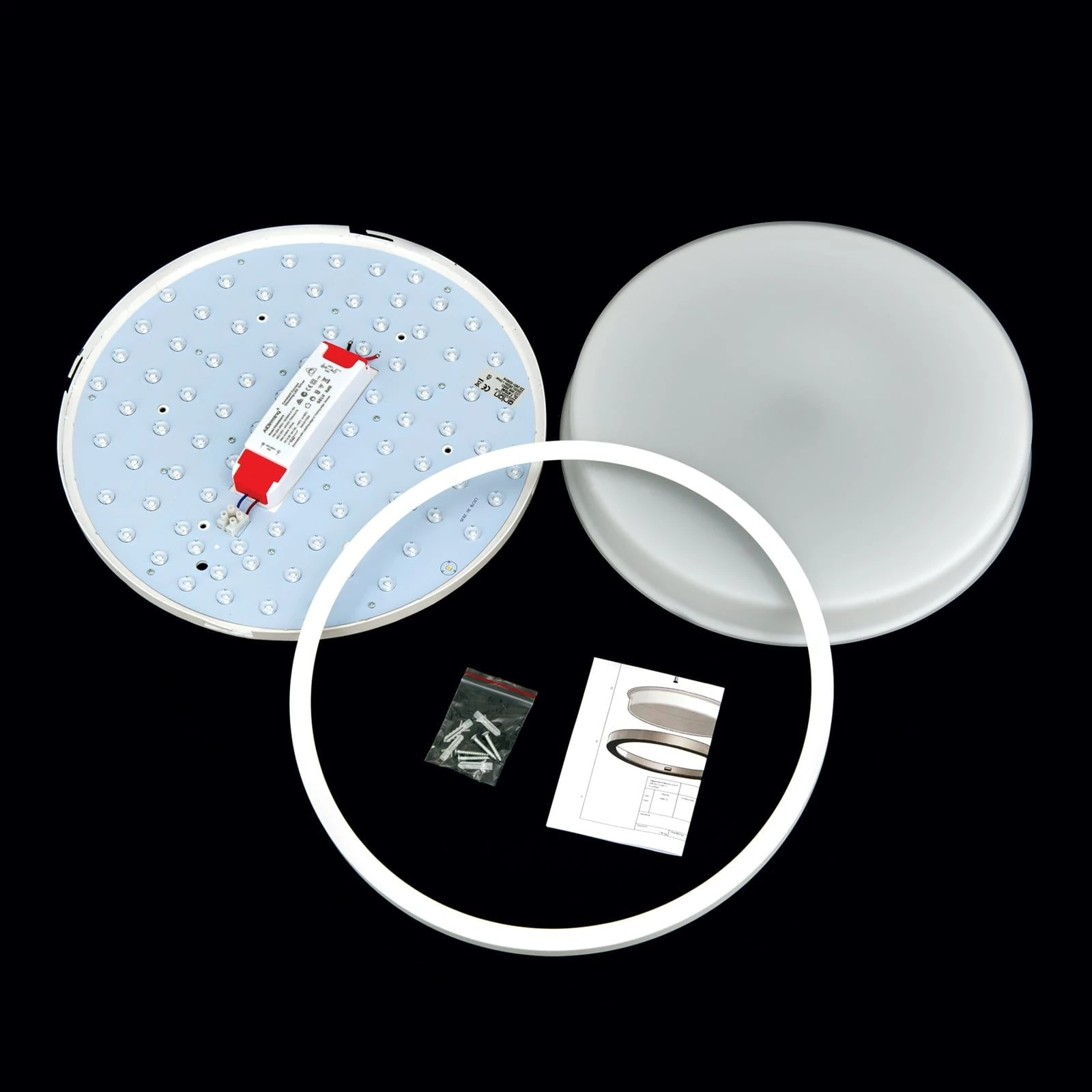 LED plafonska lampa LEROX, bela, Ø 40 cm - 8