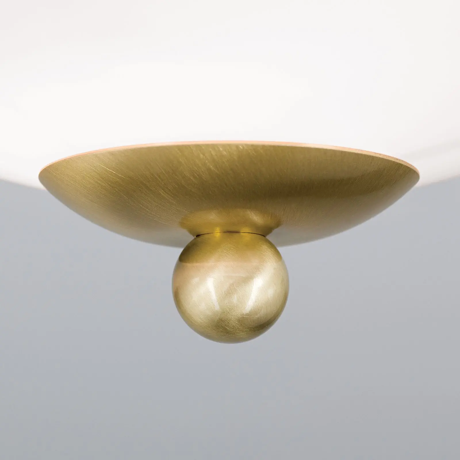 Plafonska lampa LANDHAUS, mesing, sa plavim dekorom, sa ukrasnim dugmetom, Ø 21 cm - 6