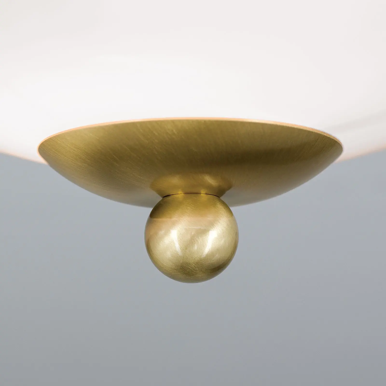 Plafonska lampa LANDHAUS, mesing, sa zelenom dekoracijom, sa ukrasnim dugmetom, Ø 21 cm - 6