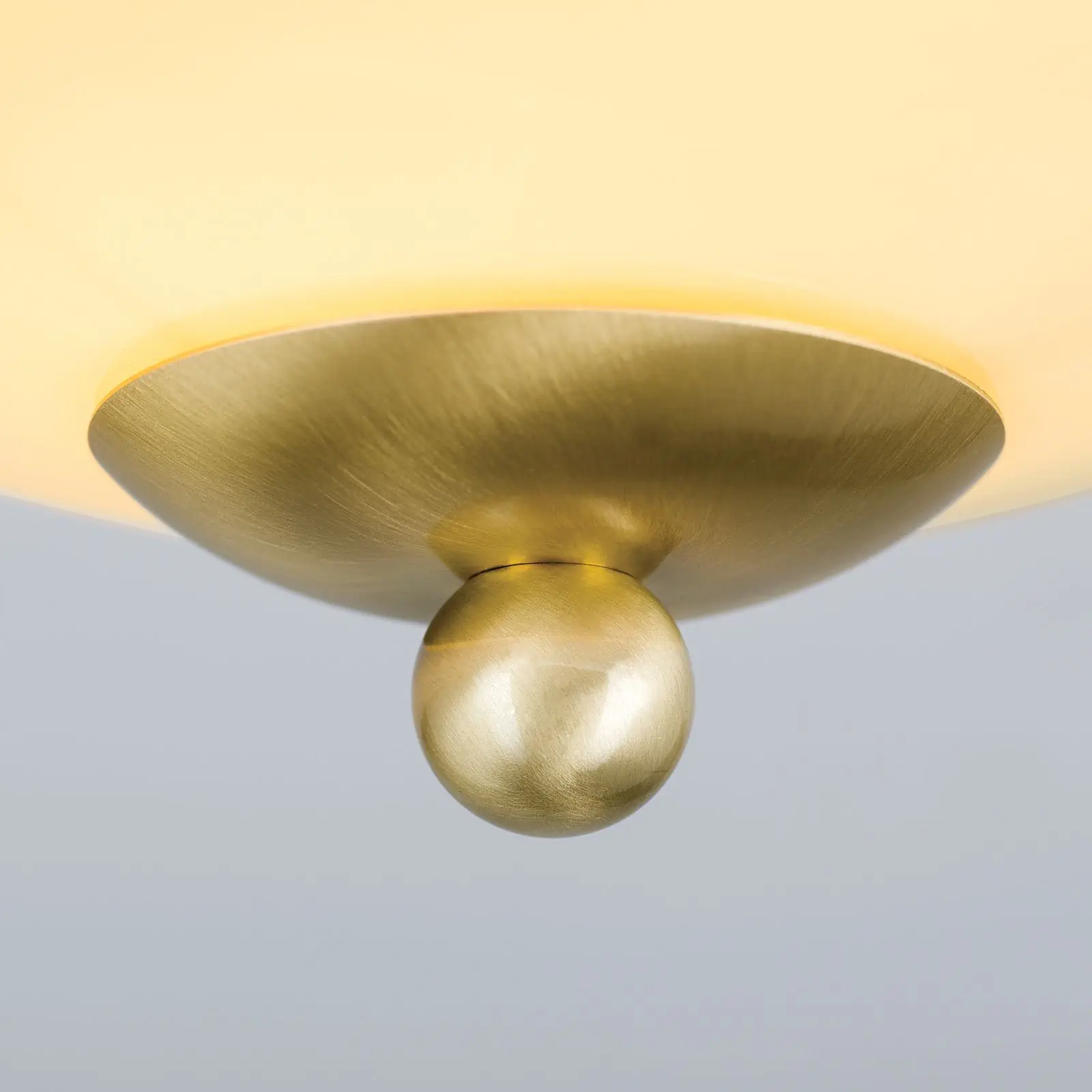 Plafonska lampa LANDHAUS, mesing, sa plavom dekoracijom, sa ukrasnim dugmetom, Ø 21 cm - 6