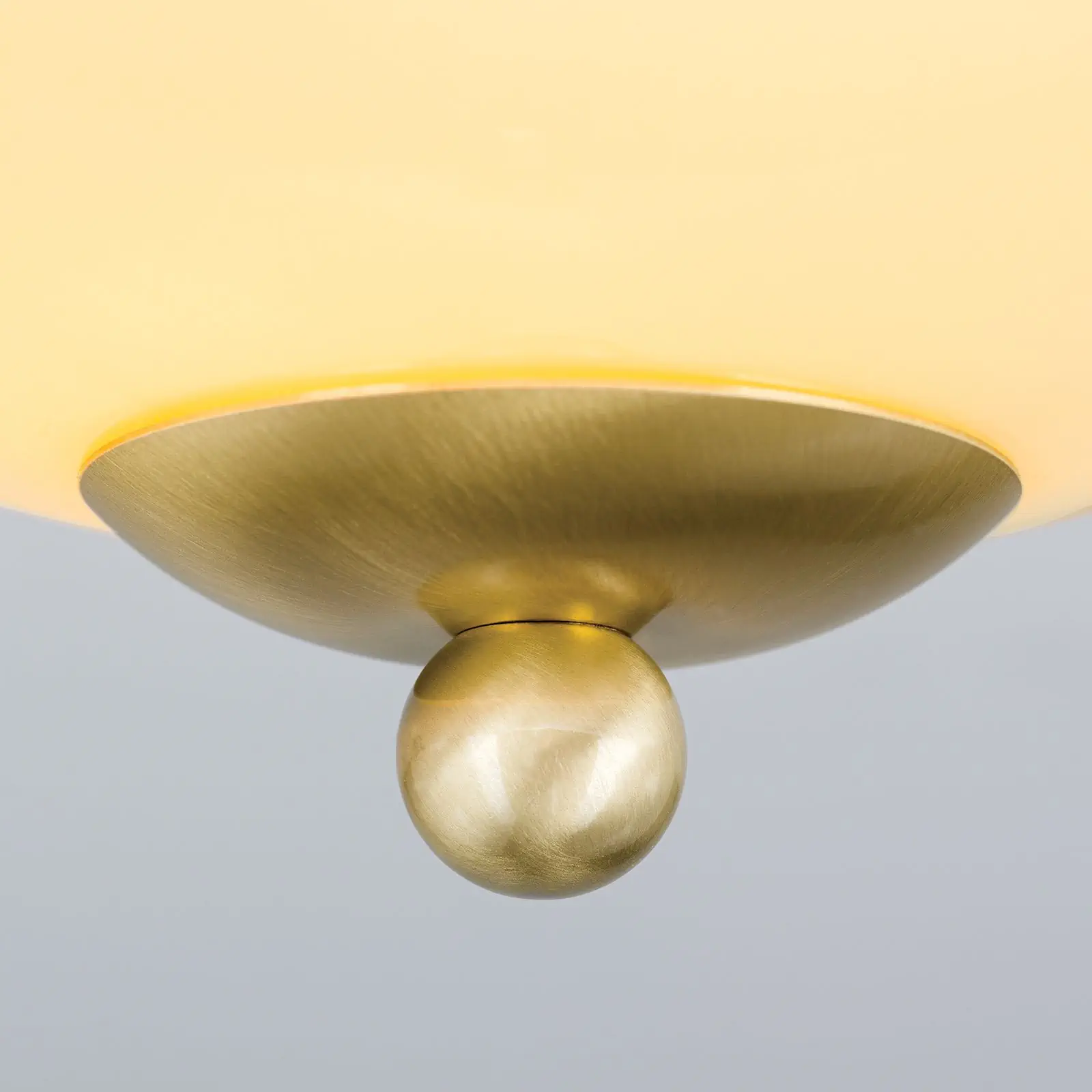 Plafonska lampa LANDHAUS, mesing, sa zelenom dekoracijom, sa ukrasnim dugmetom, Ø 21 cm - 6