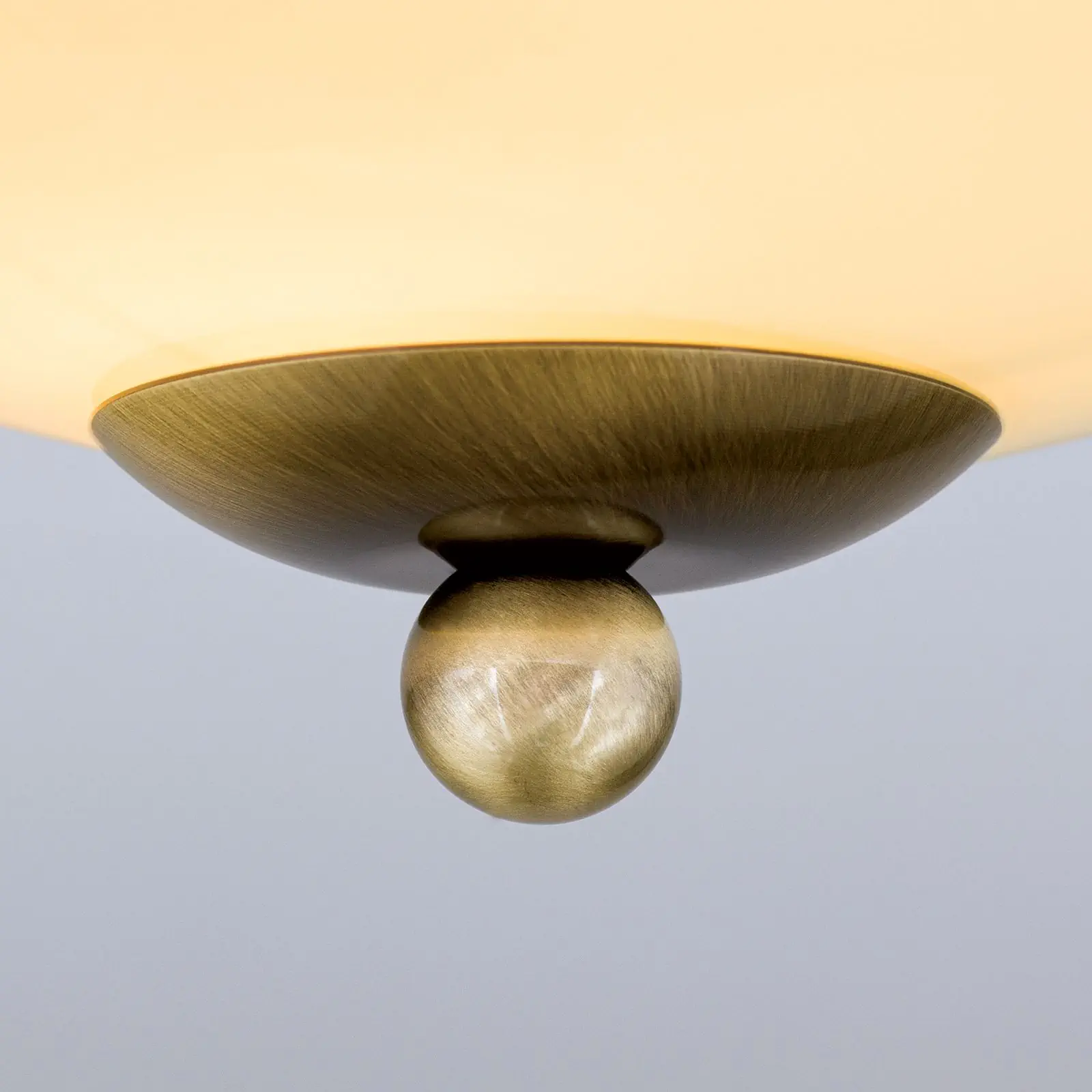 Plafonska lampa LANDHAUS, patina, sa plavom dekoracijom, sa ukrasnim dugmetom, Ø 21 cm - 6