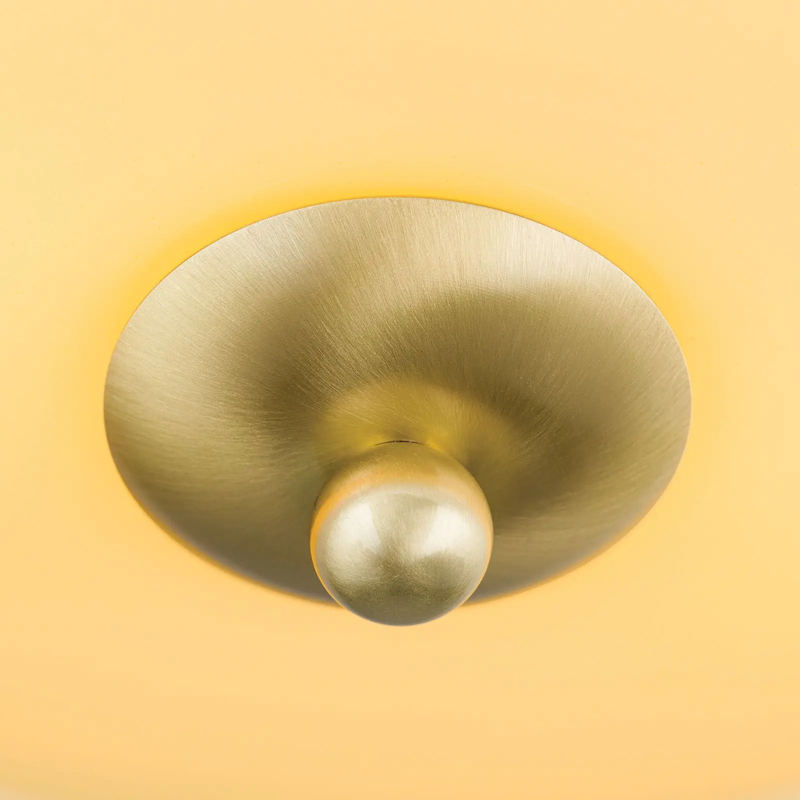 Plafonska lampa LANDHAUS, mesing, sa plavom dekoracijom, sa ukrasnim dugmetom, Ø 28 cm - 6