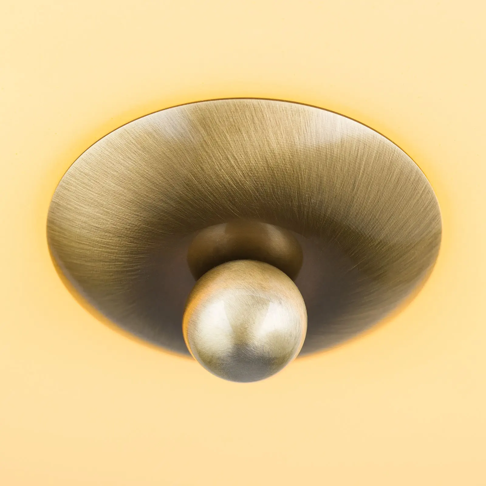 Plafonska lampa LANDHAUS, mesing, sa zelenim dekorom, sa ukrasnim dugmetom, Ø 28 cm - 6