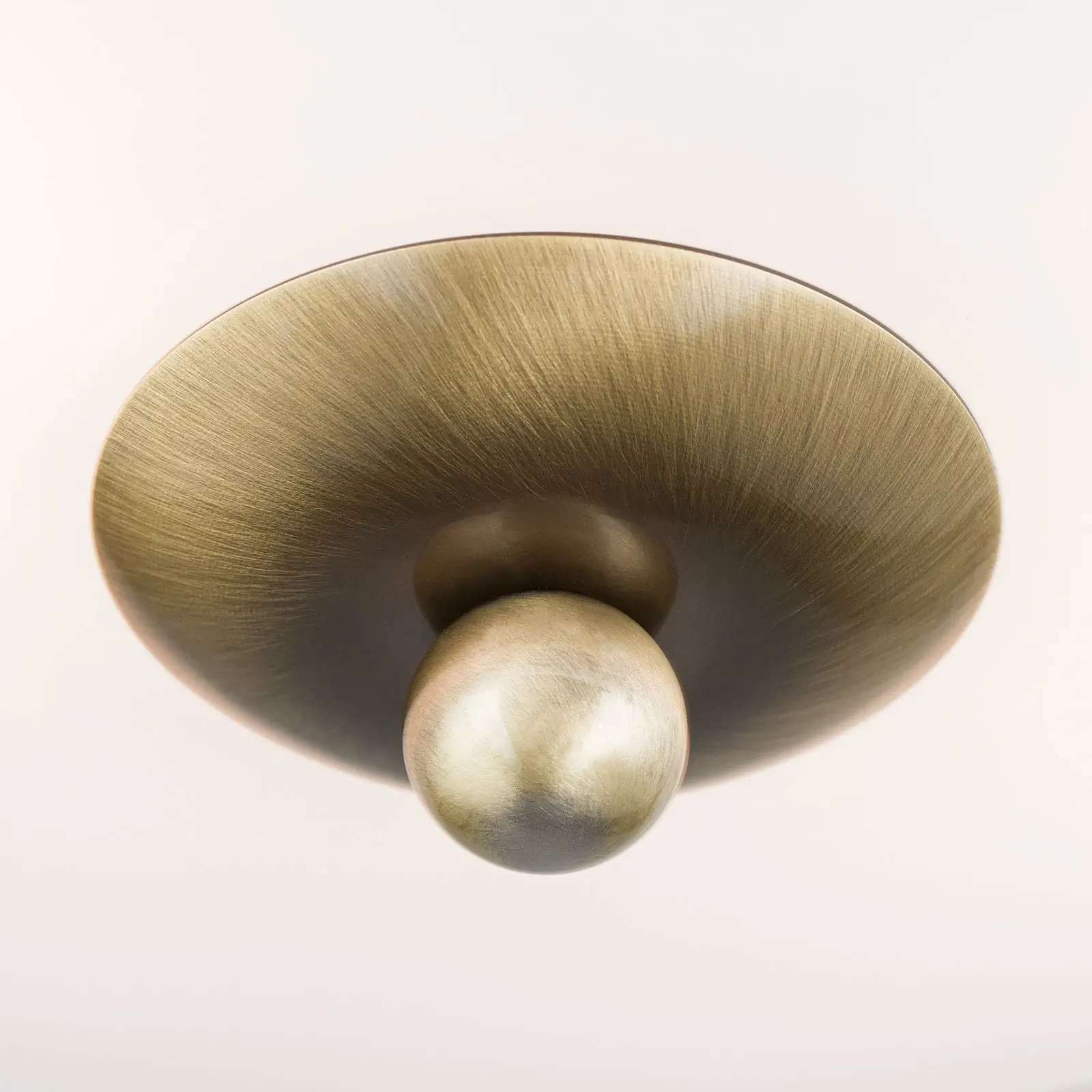 Plafonska lampa LANDHAUS, patina, sa plavom dekoracijom, sa ukrasnim dugmetom, Ø 28 cm - 6