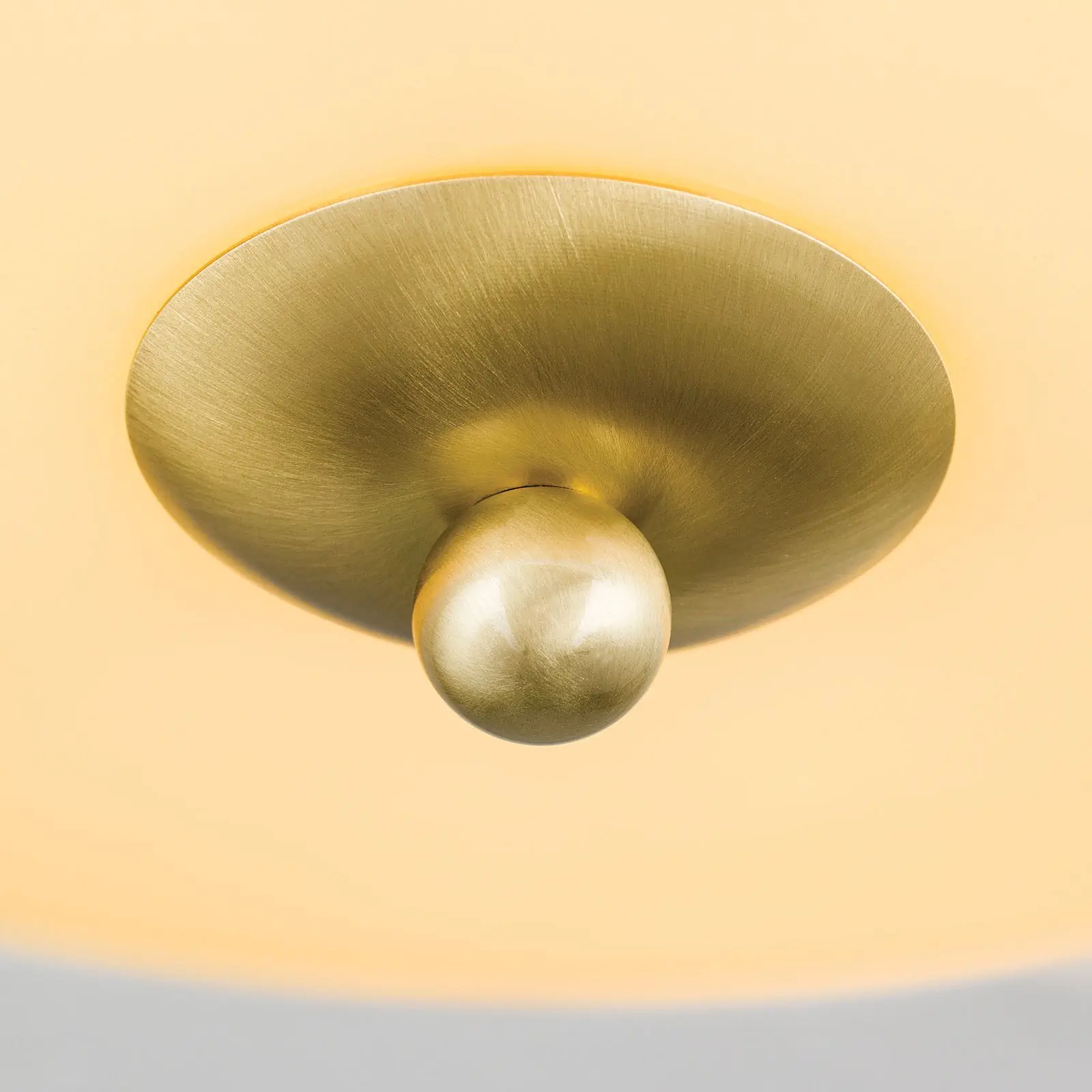 Plafonska lampa LANDHAUS, mesing, sa zelenim dekorom, sa ukrasnim dugmetom, Ø 35 cm - 6