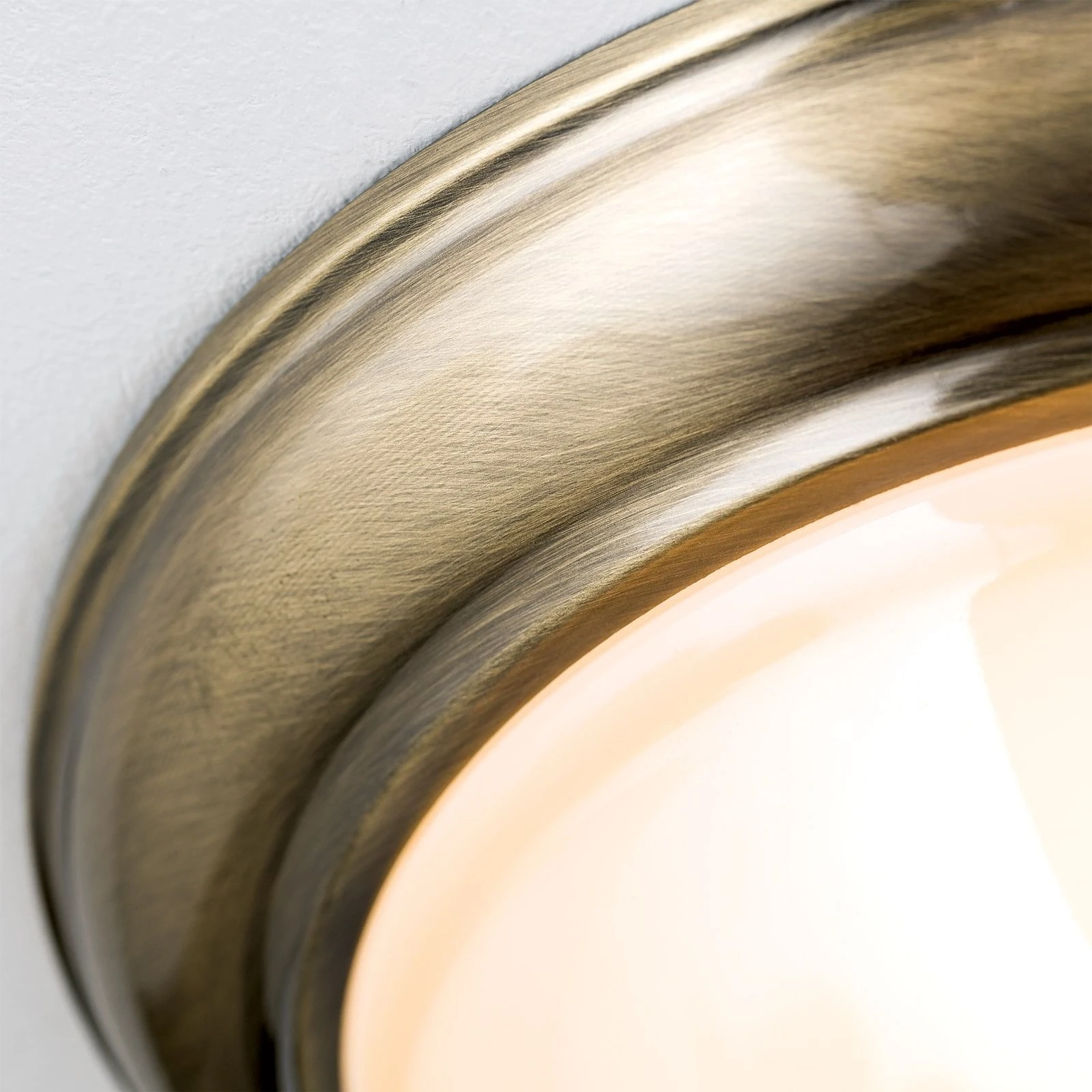 Plafonska lampa AUSTRIAN OLD LAMP, antik mesing, staklo u boji šampanjca, Ø 27 cm - 6