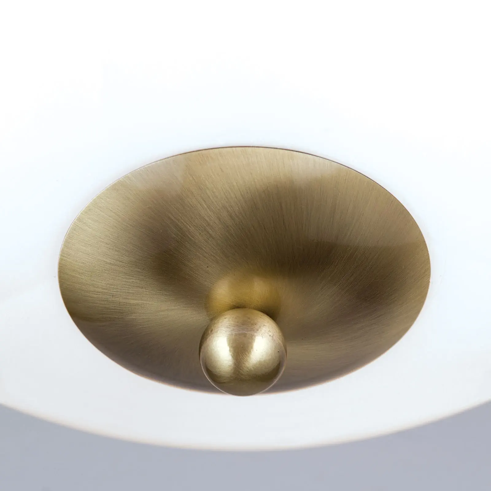 Plafonska lampa AUSTRIAN OLD LAMP, patina, sa opalnim staklom, sa ukrasnim dugmetom, Ø 50 cm - 6