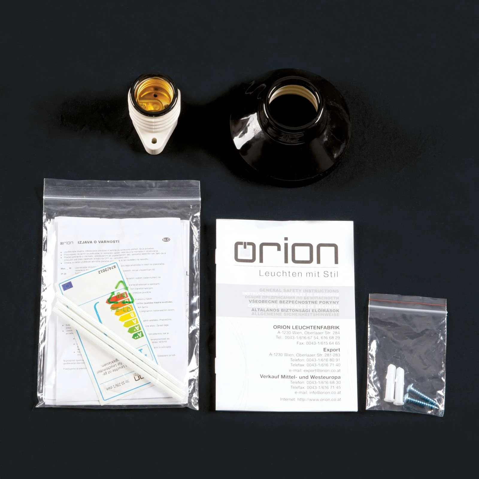 Plafonska lampa FROST, crna, keramika - 9