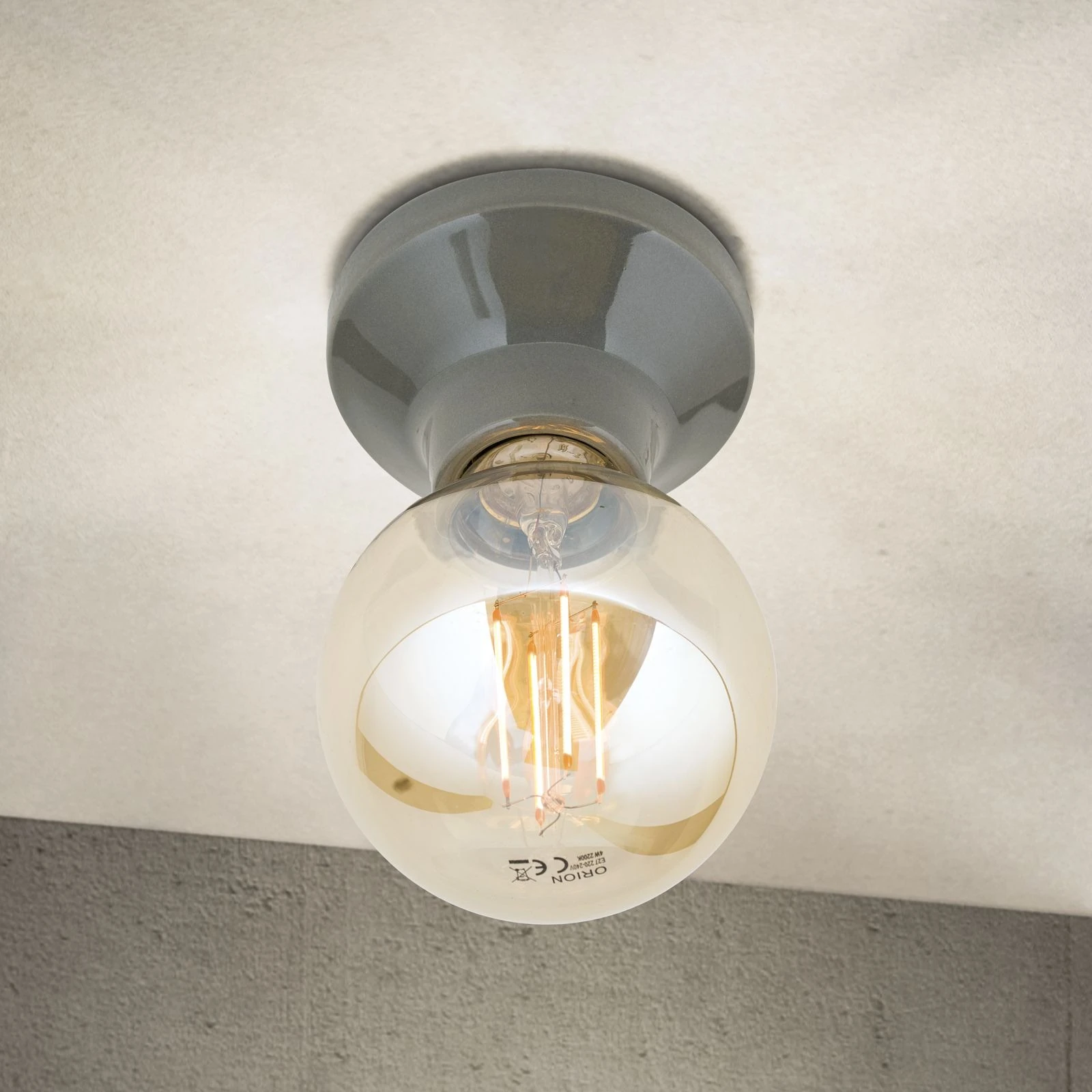 Plafonska lampa FROST, siva, keramika - 2