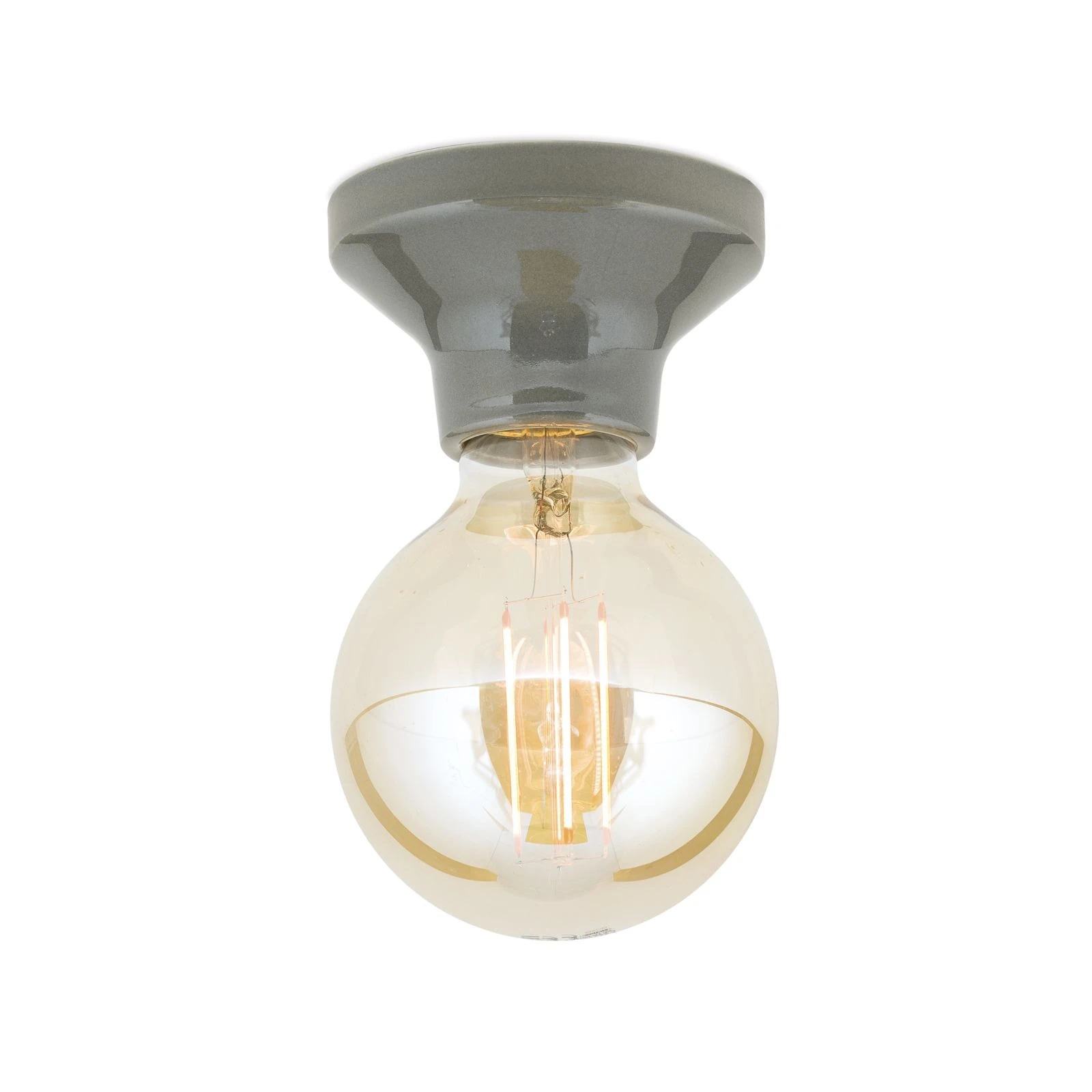 Plafonska lampa FROST, siva, keramika - 4