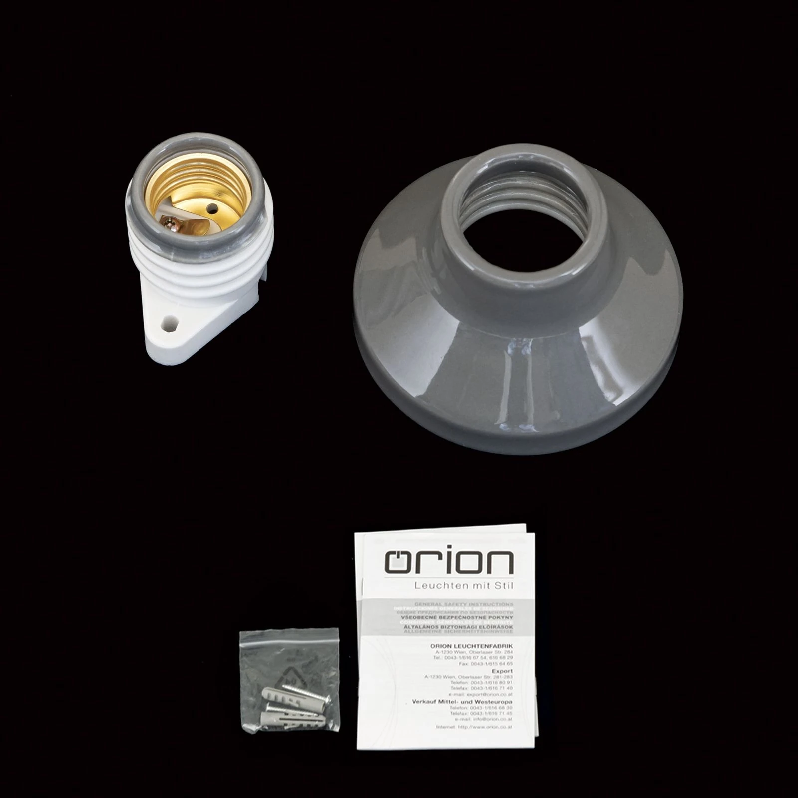 Plafonska lampa FROST, siva, keramika - 8