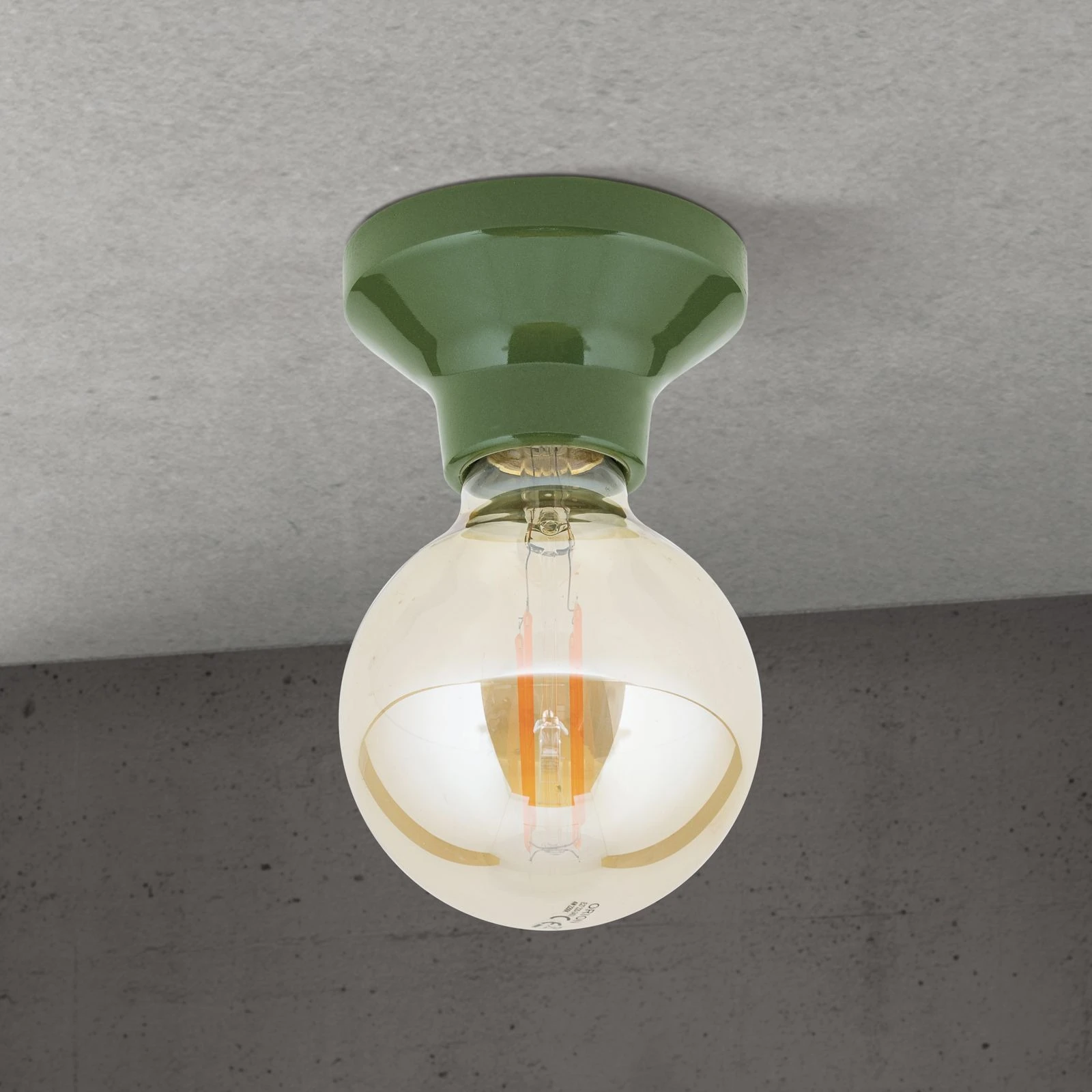 Plafonska lampa FROST, zelena, keramika - 3