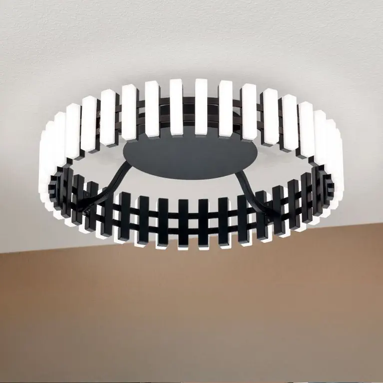 LED plafonska lampa MANSION, crna, 43 cm - 1
