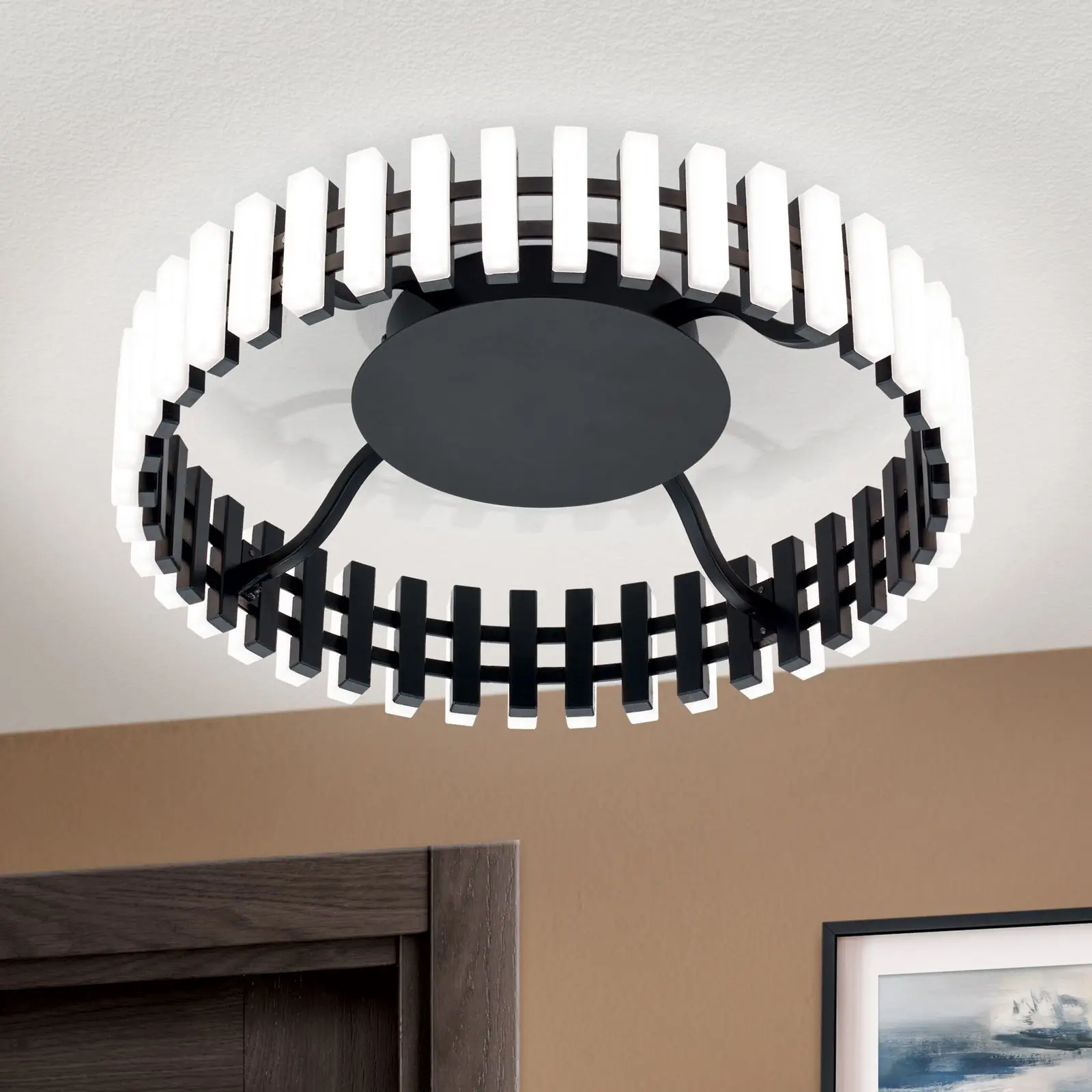 LED plafonska lampa MANSION, crna, 43 cm - 2