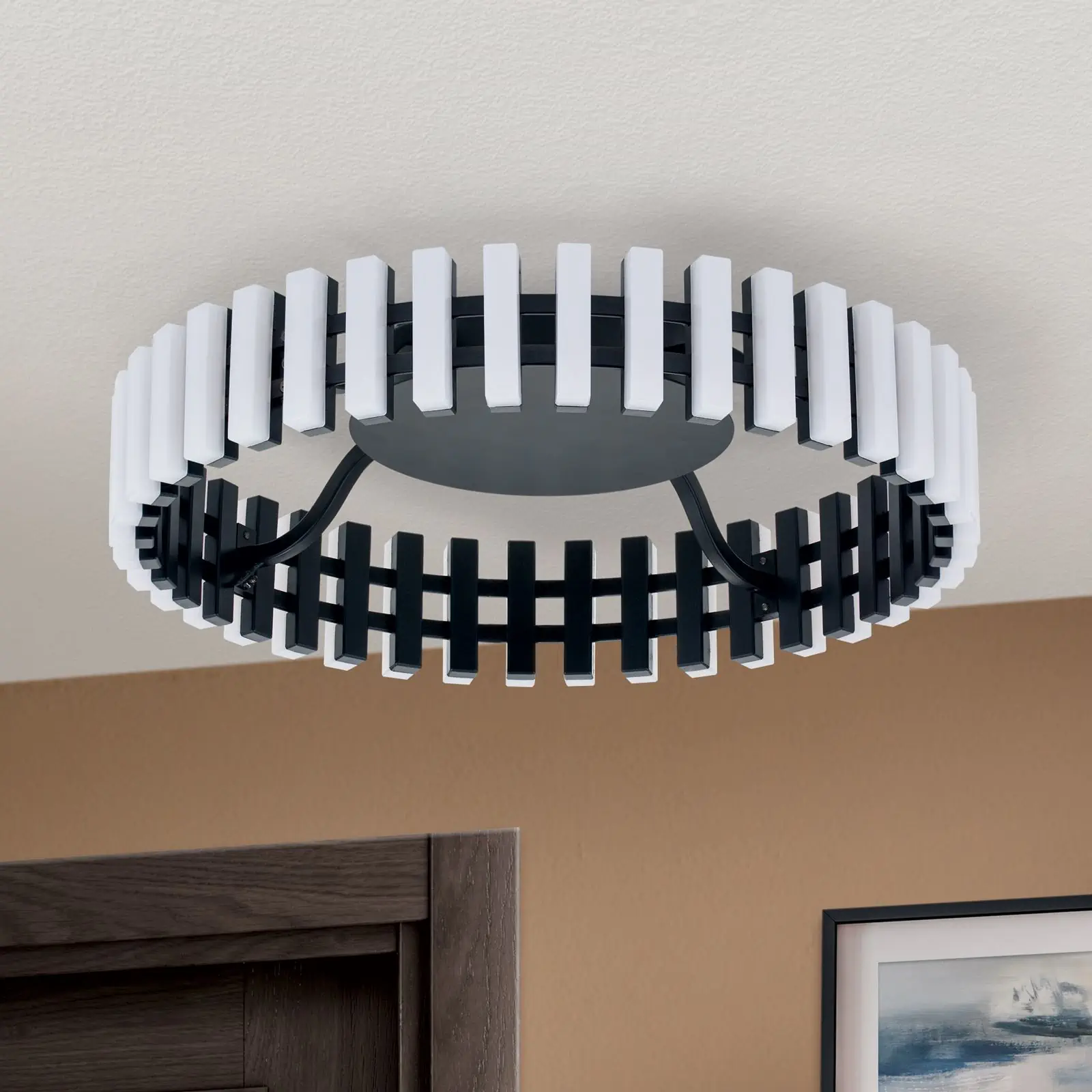 LED plafonska lampa MANSION, crna, 43 cm - 3