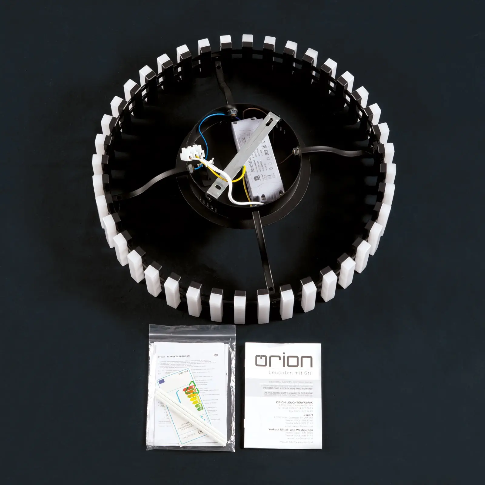 LED plafonska lampa MANSION, crna, 43 cm - 8