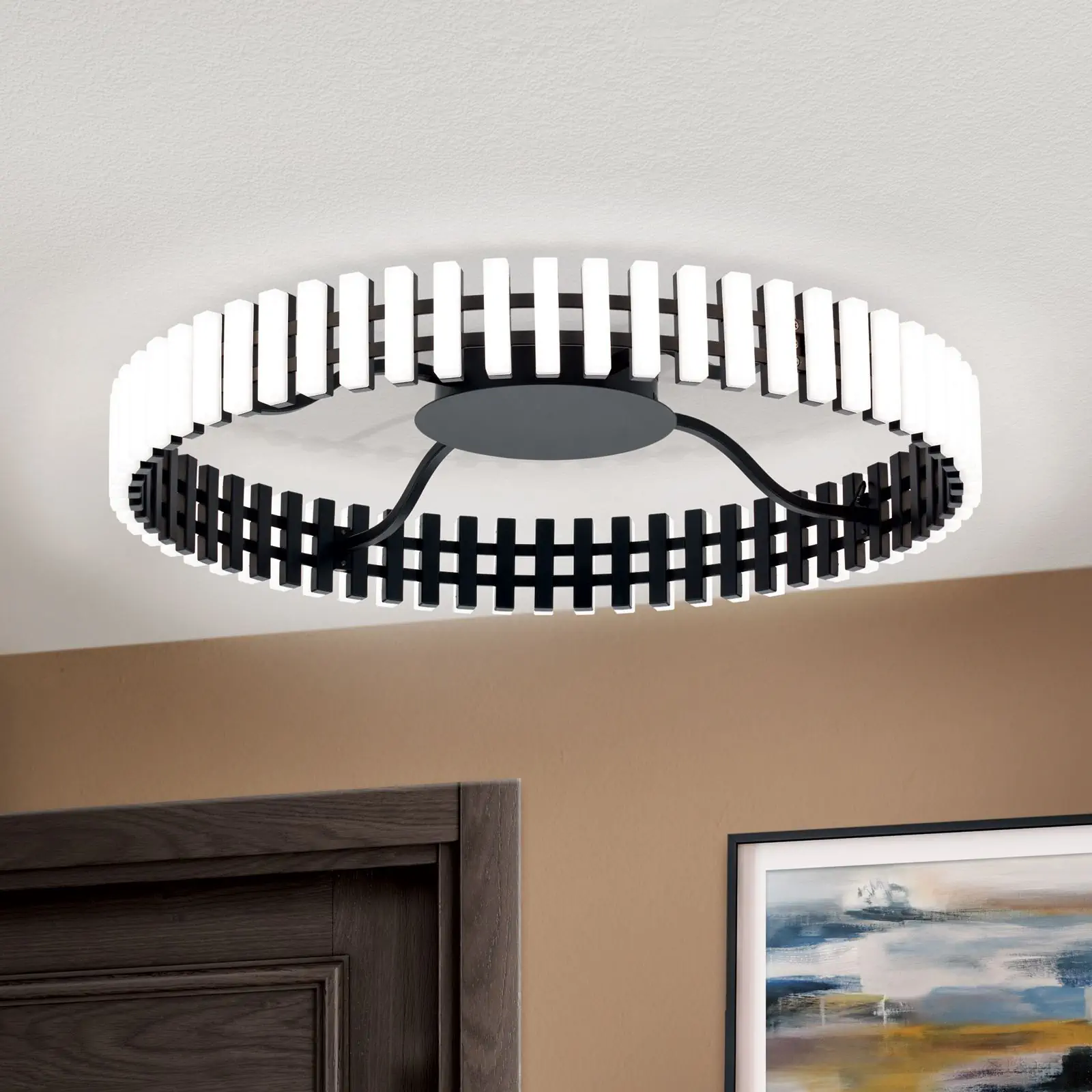 LED plafonska lampa MANSION, crna, 63 cm - 2