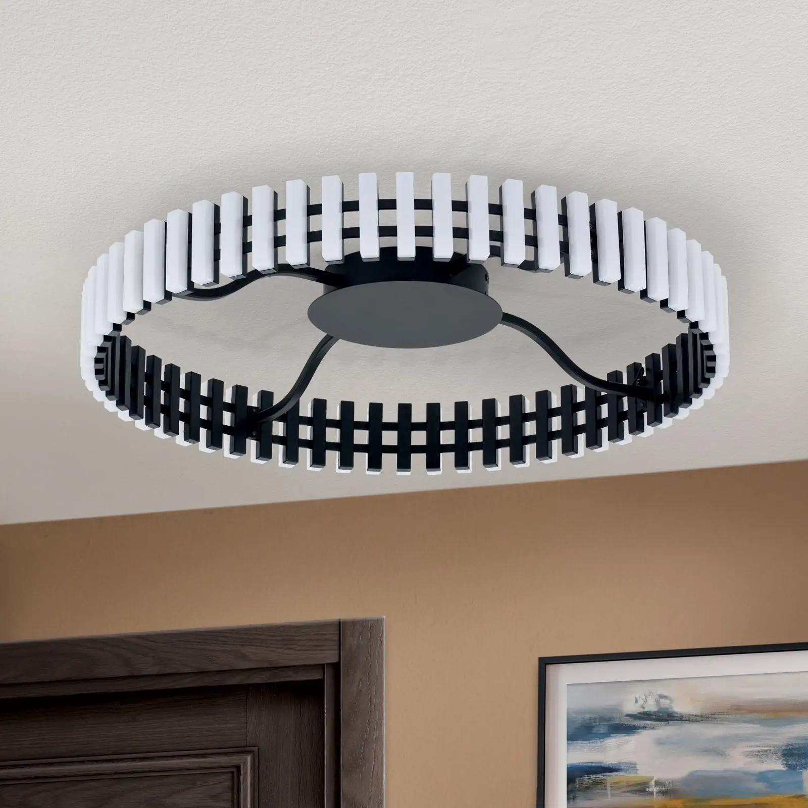 LED plafonska lampa MANSION, crna, 63 cm - 3