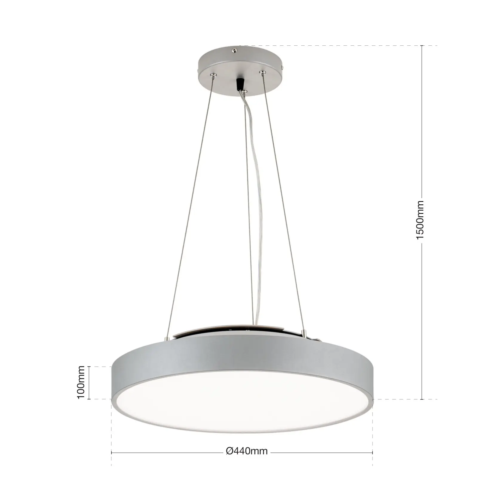 LED zidna lampa sa svetlom naviše i naniže SPACE, Titan/srebro-mat, 44 cm - 9