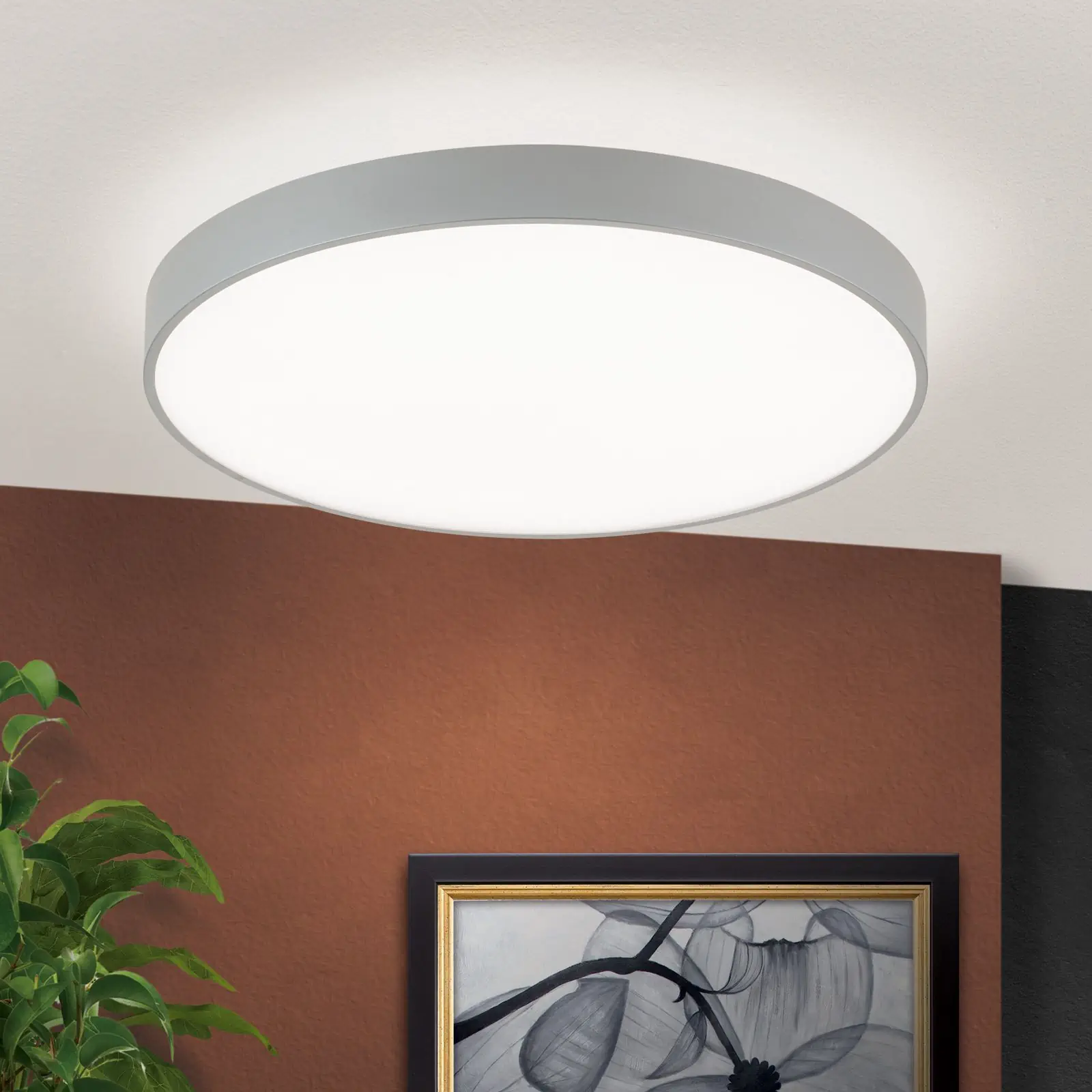 LED plafonska lampa SPACE sa gornjim i donjim svetlom, titanijum/srebro mat, 60 cm - 2