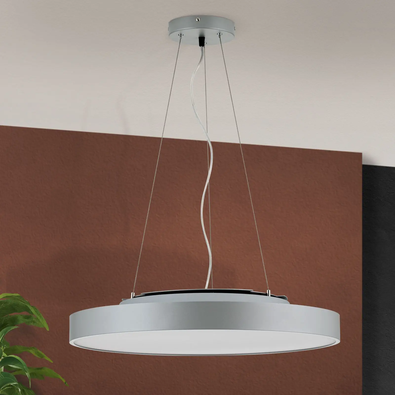 LED plafonska lampa SPACE sa gornjim i donjim svetlom, titanijum/srebro mat, 60 cm - 3