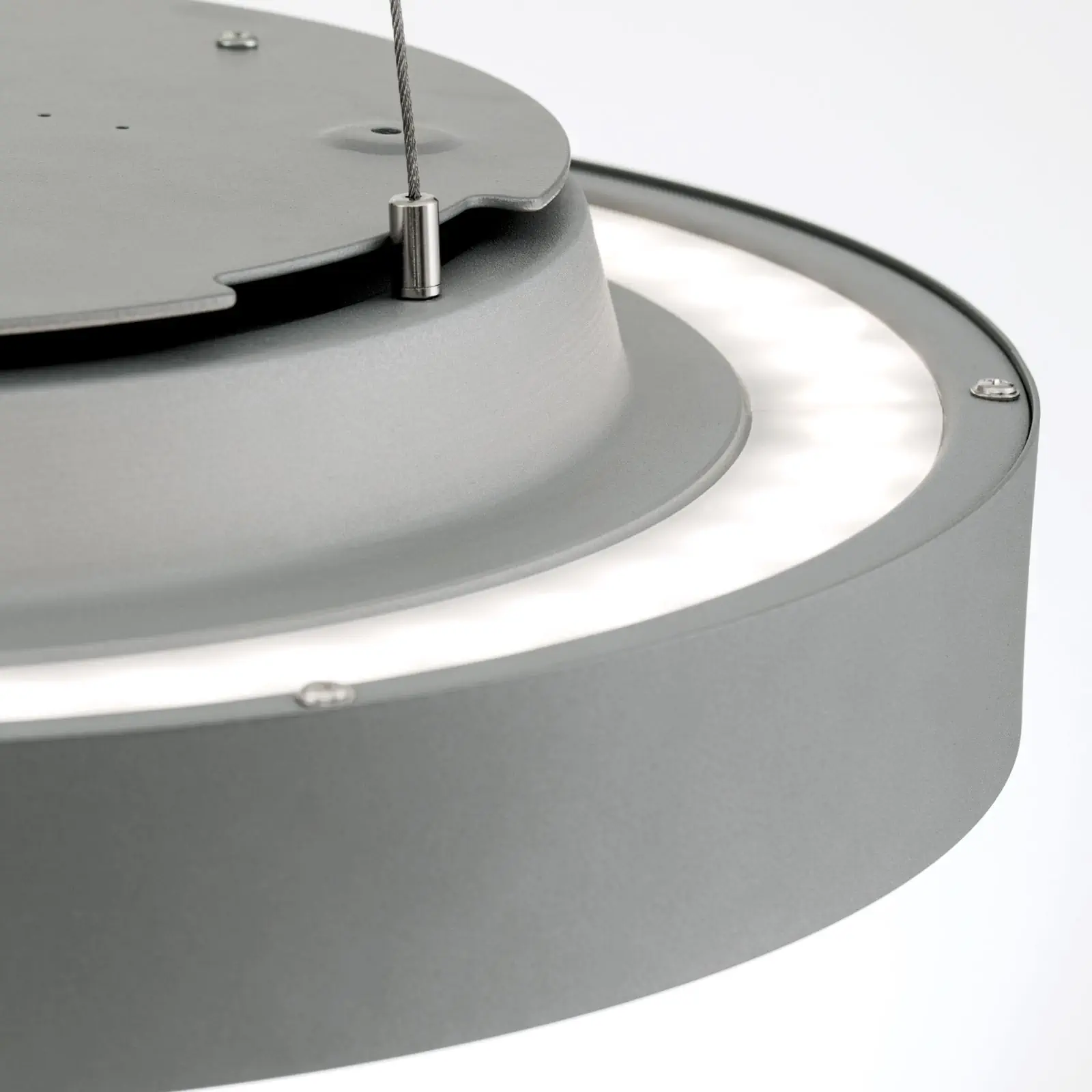 LED plafonska lampa SPACE sa gornjim i donjim svetlom, titanijum/srebro mat, 60 cm - 7