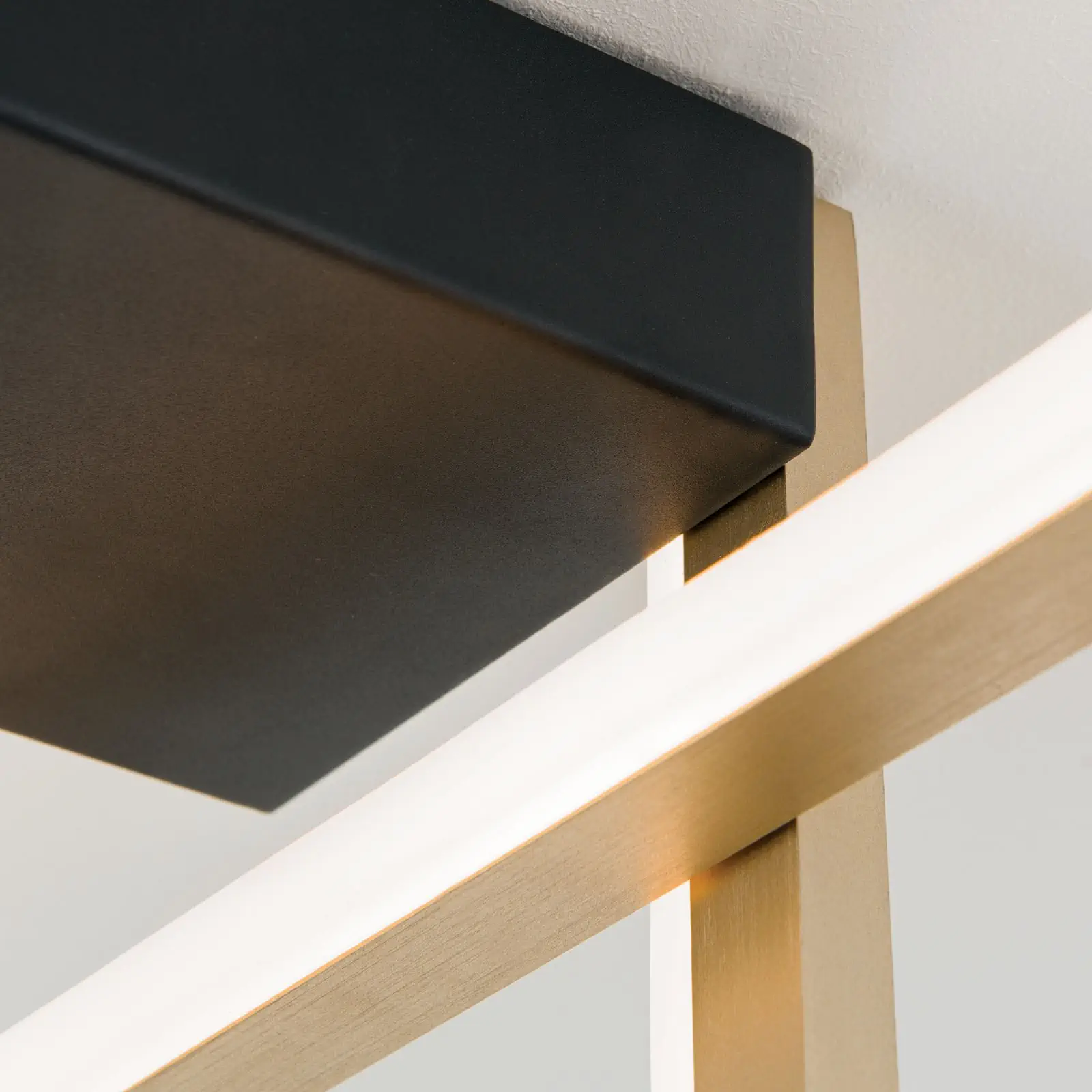 LED plafonska lampa STARGATE, zlatna sa crnom osnovom, 1800lm - 6