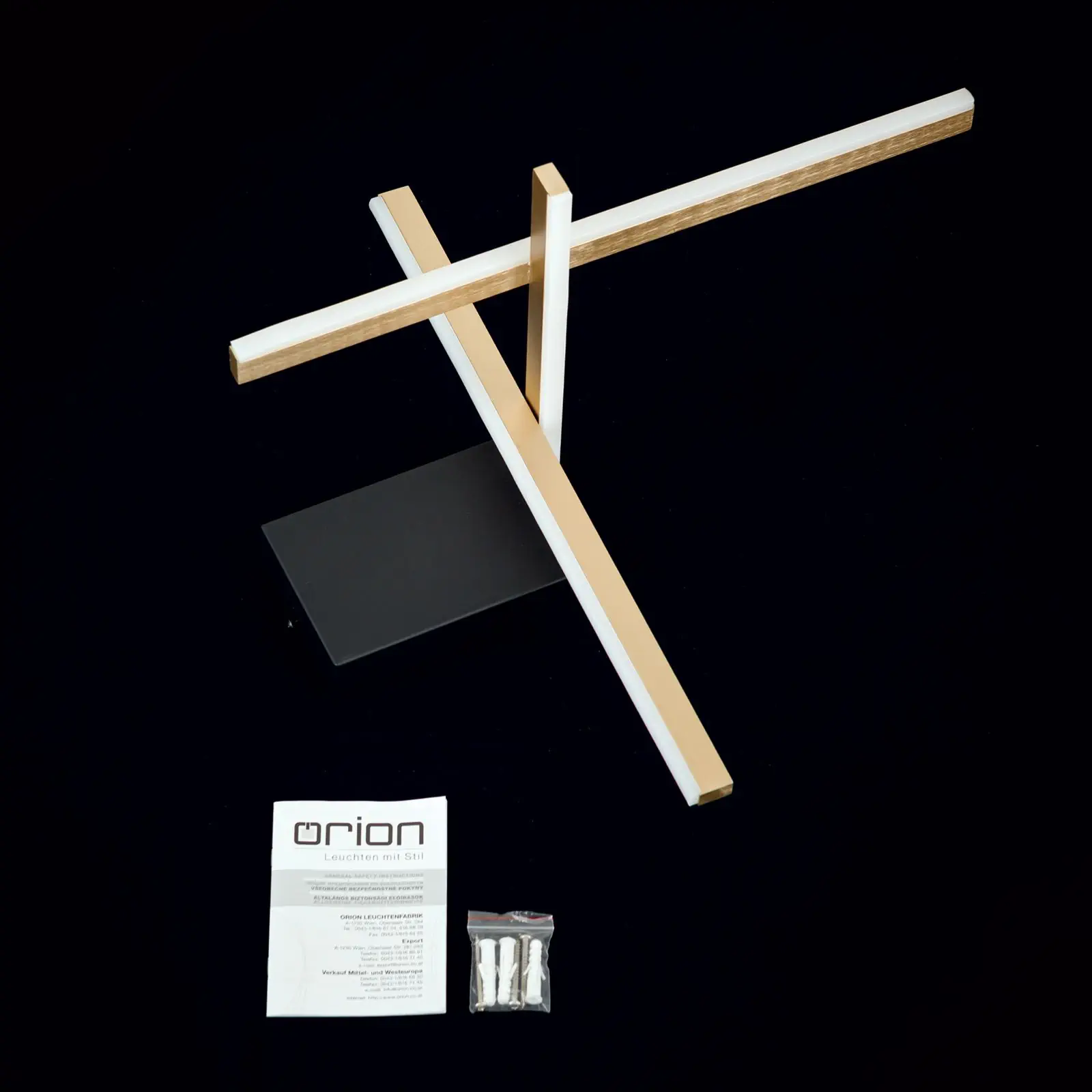 LED plafonska lampa STARGATE, zlatna sa crnom osnovom, 1800lm - 8