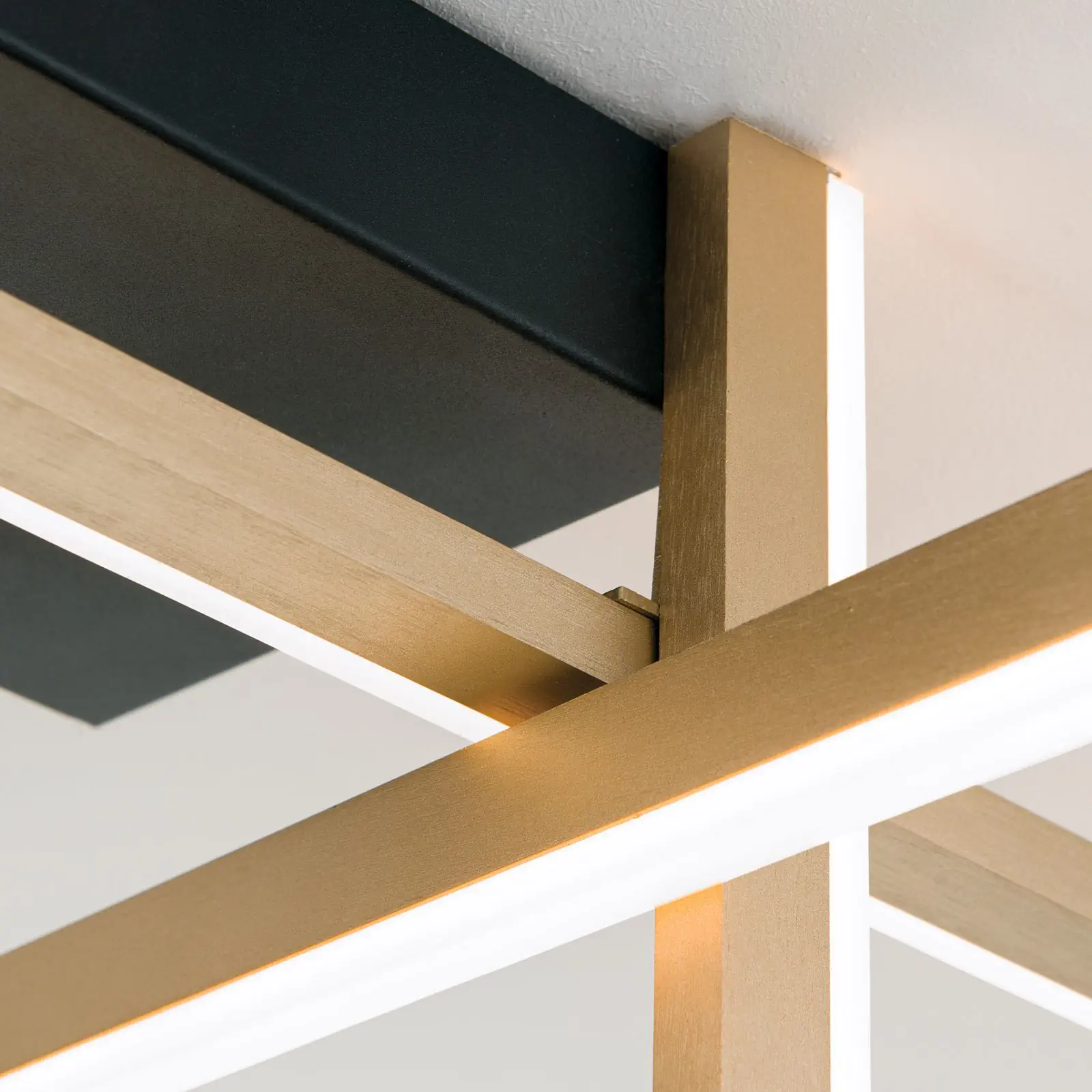 LED plafonska lampa STARGATE, zlatna sa crnom osnovom, 3400lm - 5