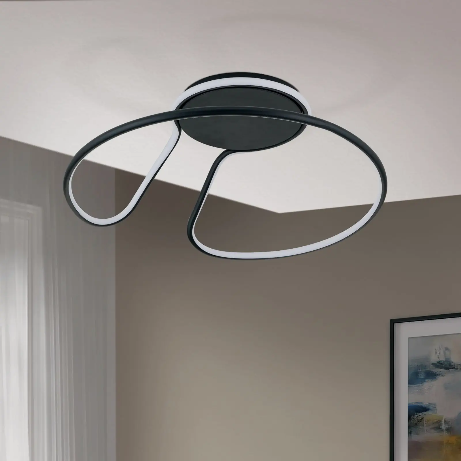 LED plafonska lampa CLAIRE, crna - 3