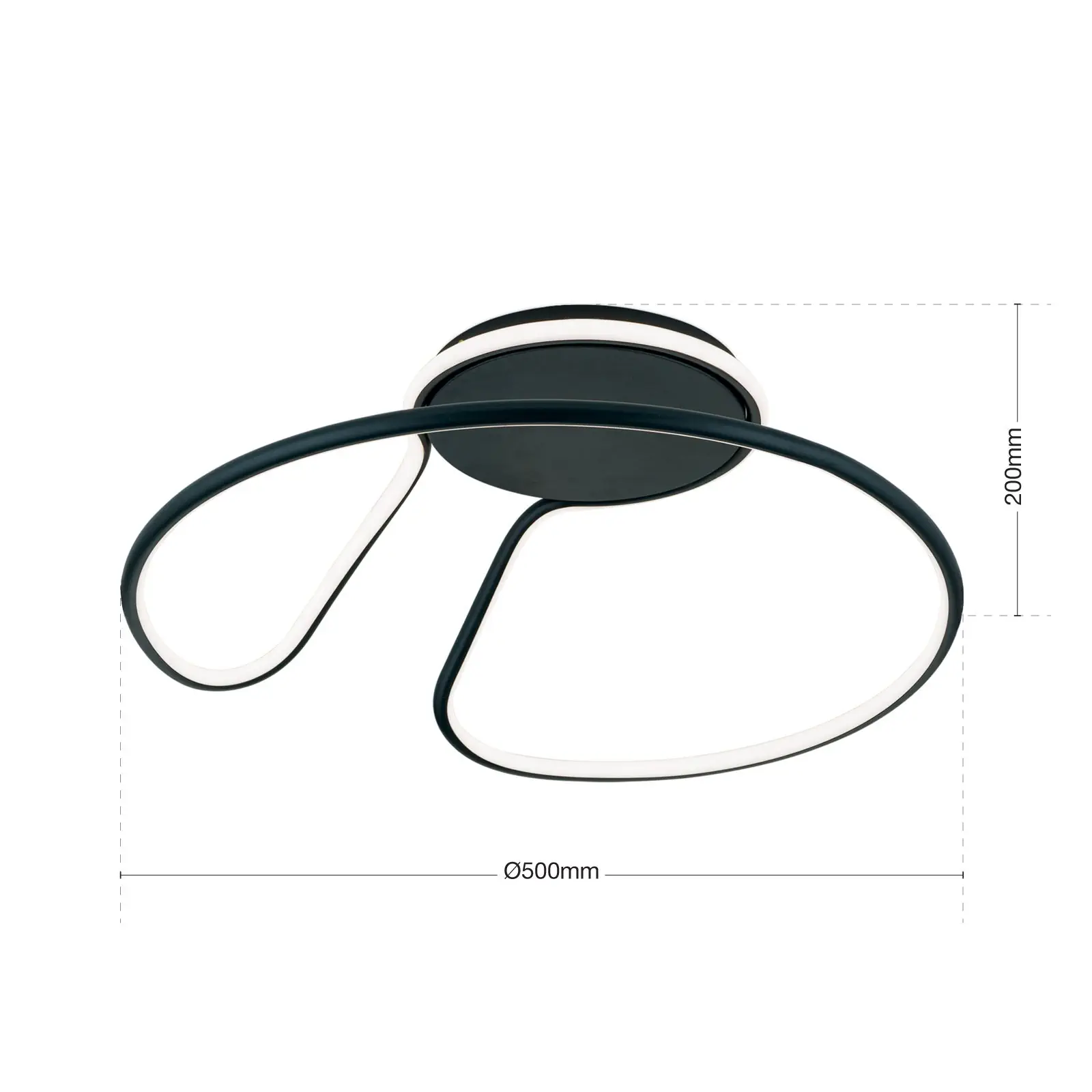 LED plafonska lampa CLAIRE, crna - 7