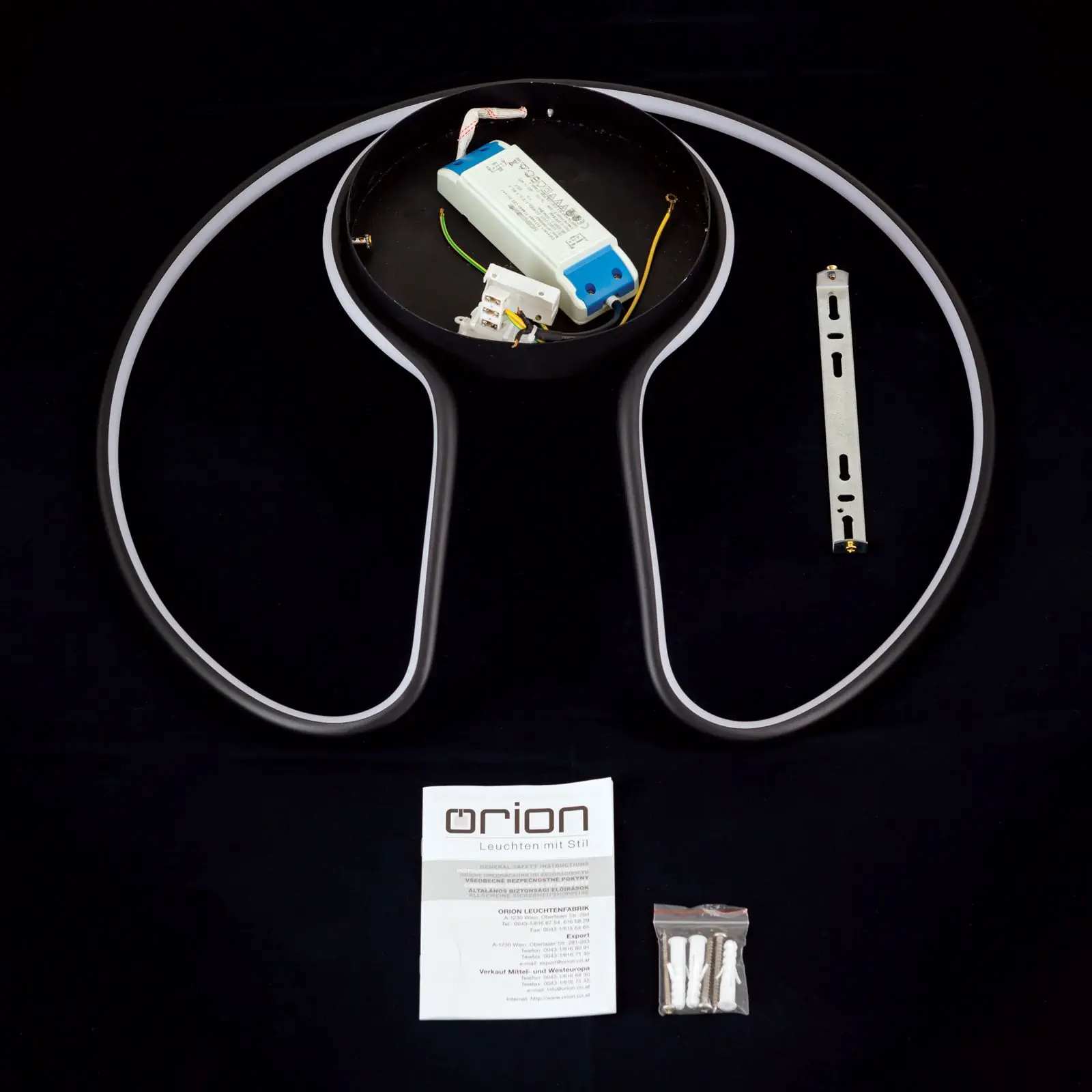 LED plafonska lampa CLAIRE, crna - 8