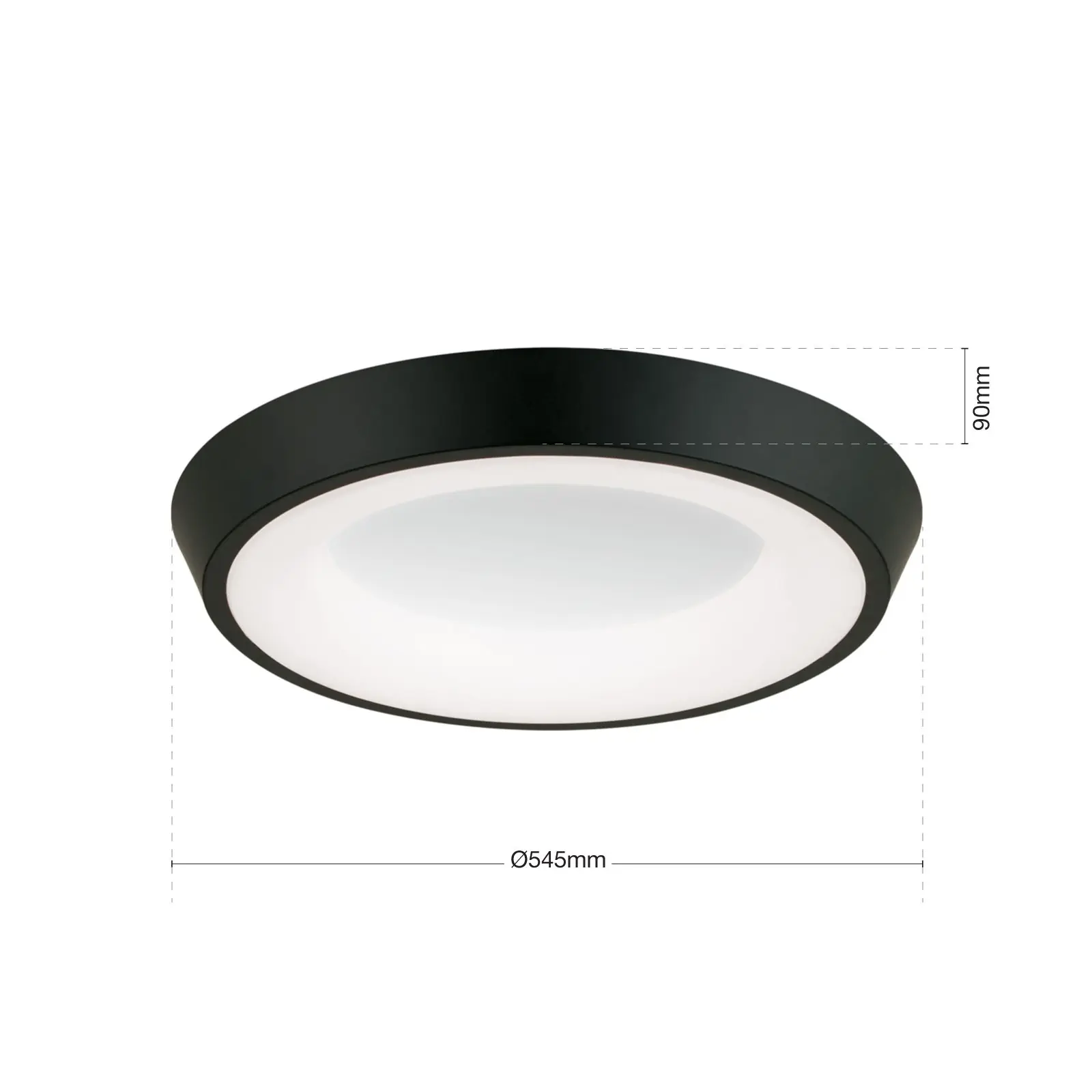 LED plafonska lampa LOOK, crna - 7