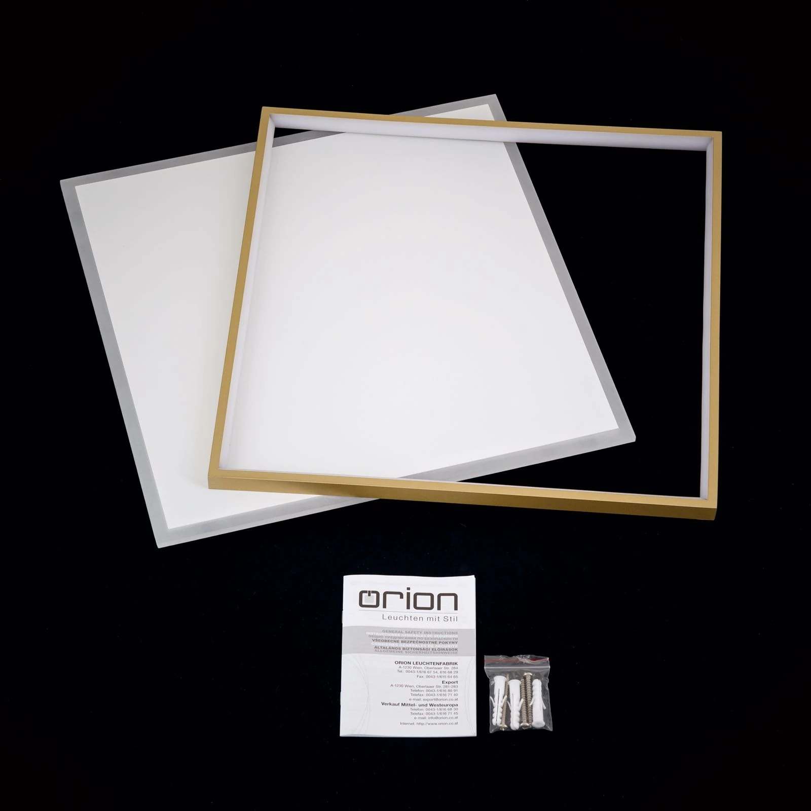 LED plafonska lampa EMANUEL, bela i zlatna - 8