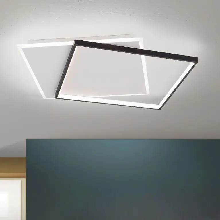 LED plafonska lampa EMANUEL, bela i crna - 1