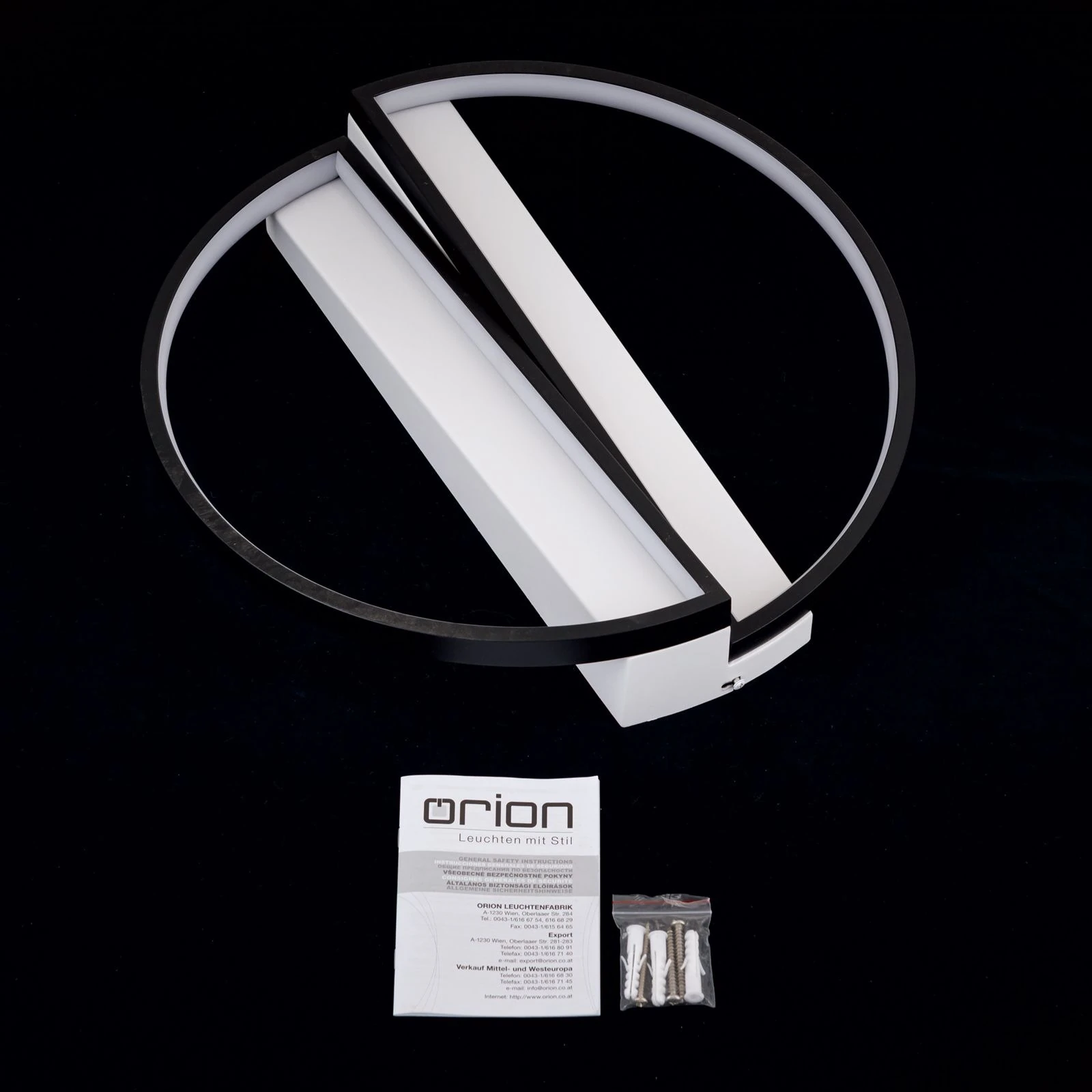 LED plafonska lampa OLGA, crno-bela - 8