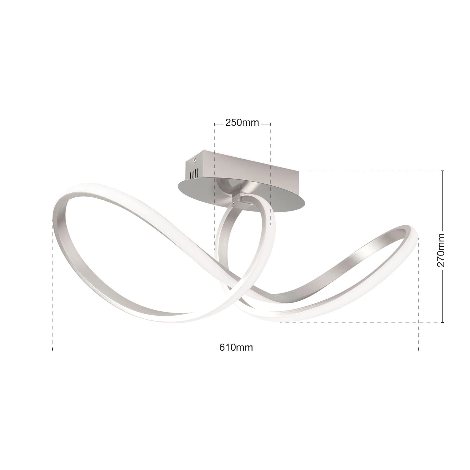 LED plafonski luster CIRCUS, saten - 7