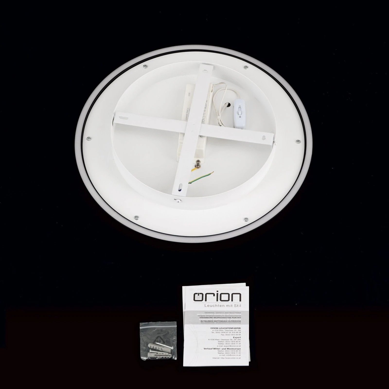 Plafonska lampa MASCA, crna, Ø 40 cm - 8