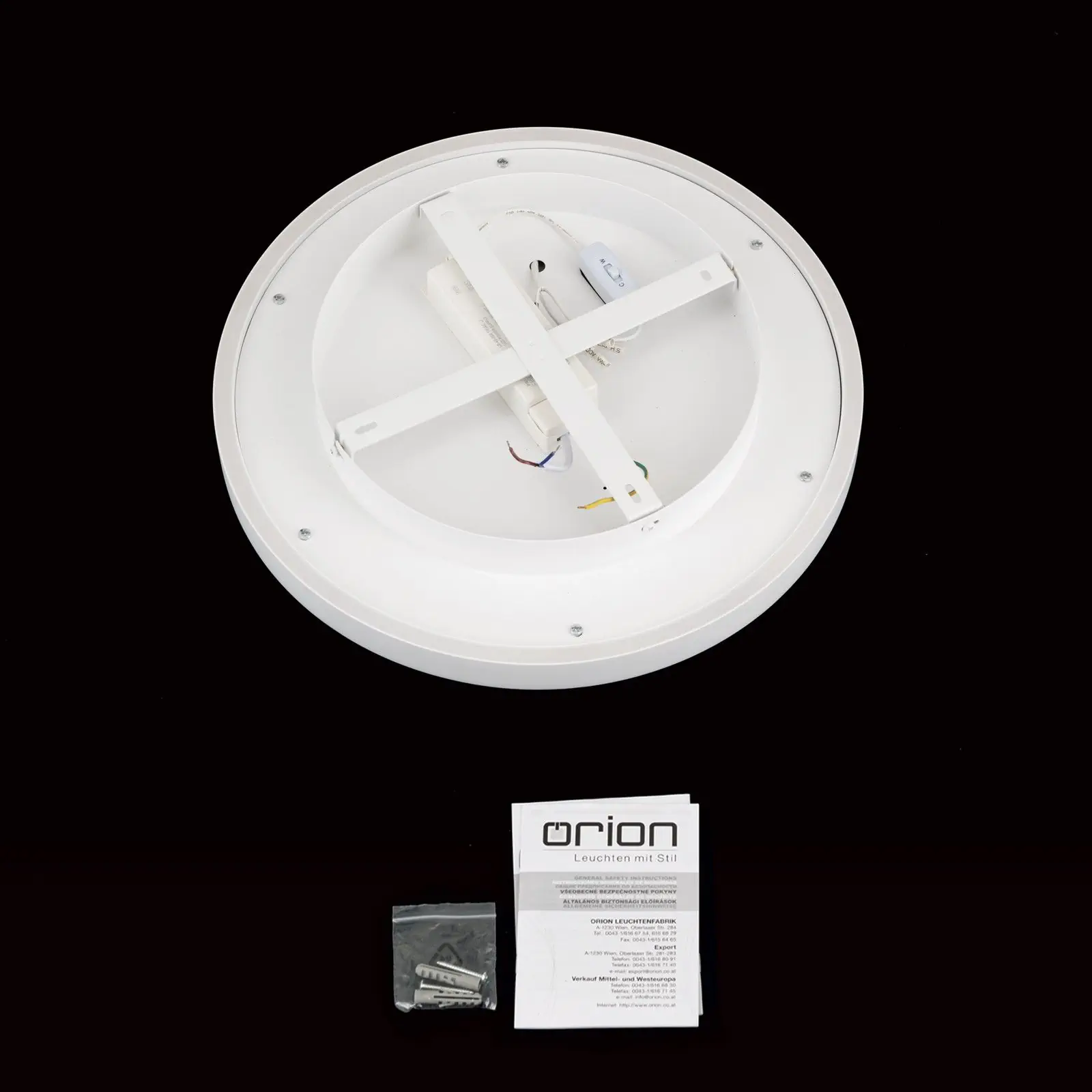 Plafonska lampa MASCA, bela, Ø 40 cm - 8