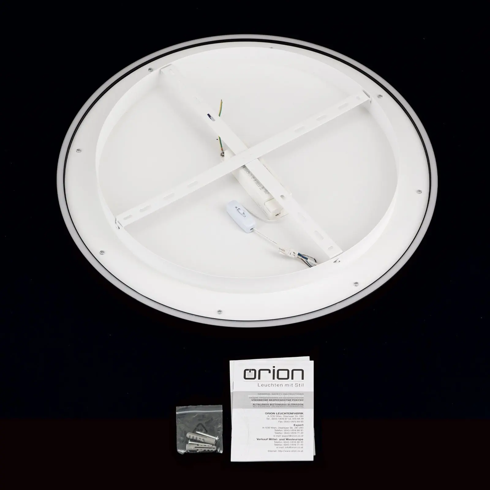 Plafonska lampa MASCA, crna, Ø 60 cm - 8