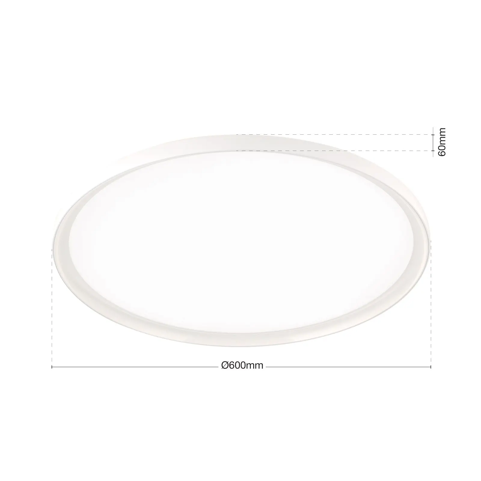 LED plafonska lampa GAMMA, Ø 60 cm, bela - 7